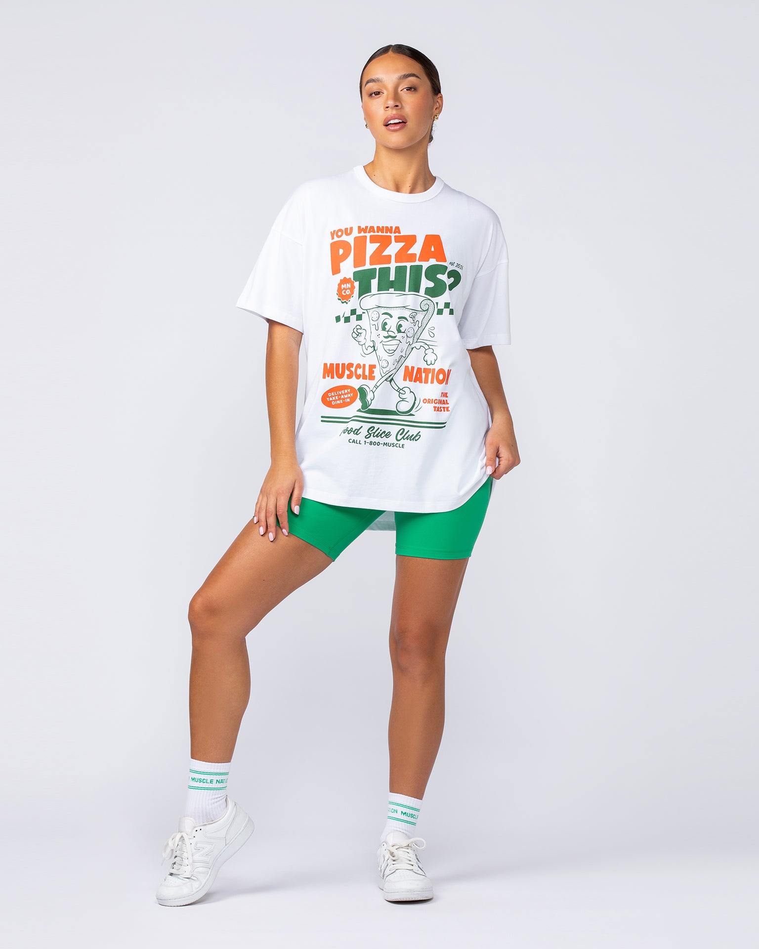 Womens Pizza This Oversized Tee - White-T-Shirts-XXS-1124188WHT-XXS-MNAPPRL34694-5-Muscle Nation