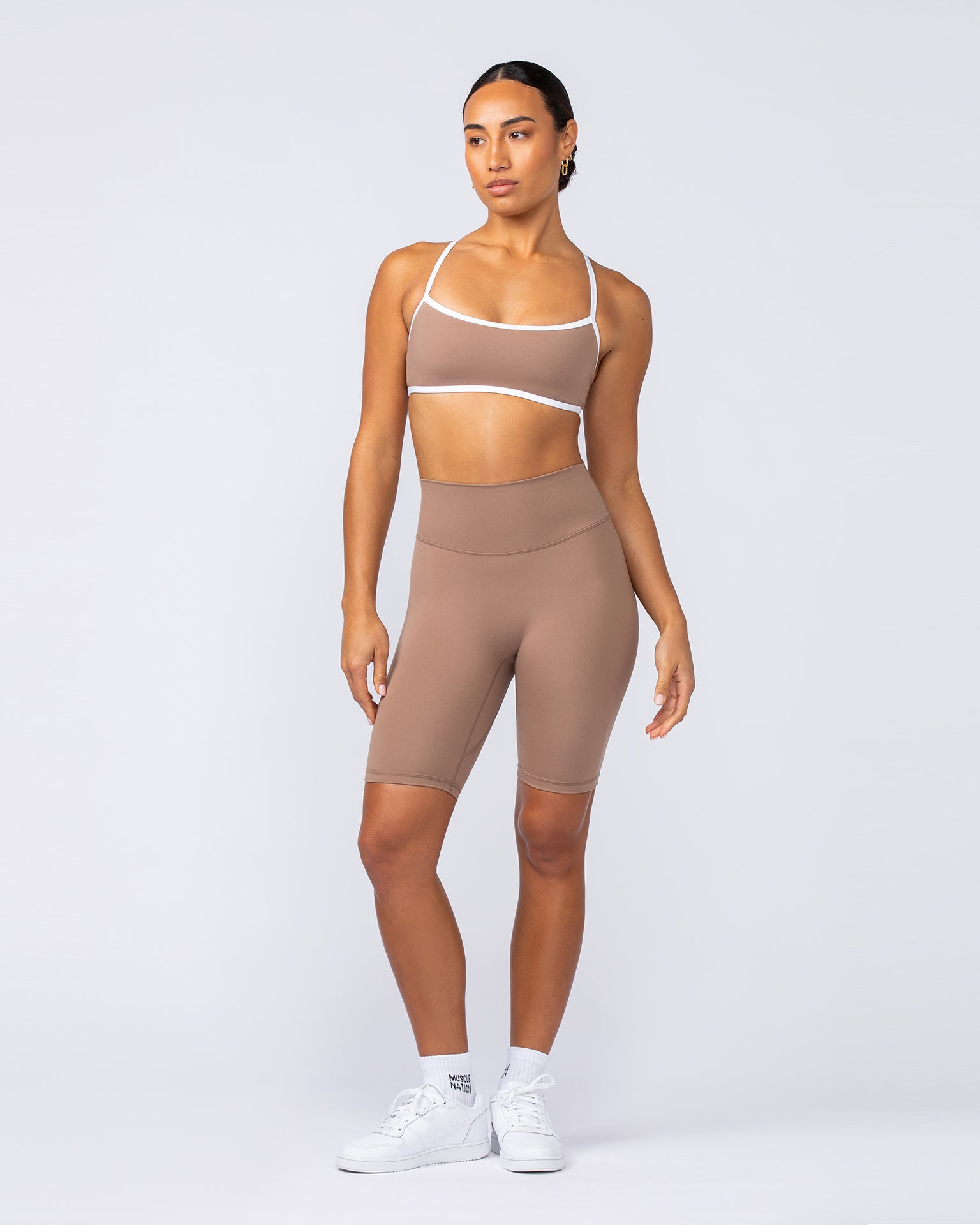 Zero Rise Everyday Referee Length Shorts - Cinnamon-Shorts-XXS-112415CINN-XXS-MNAPPRL33100-6-Muscle Nation