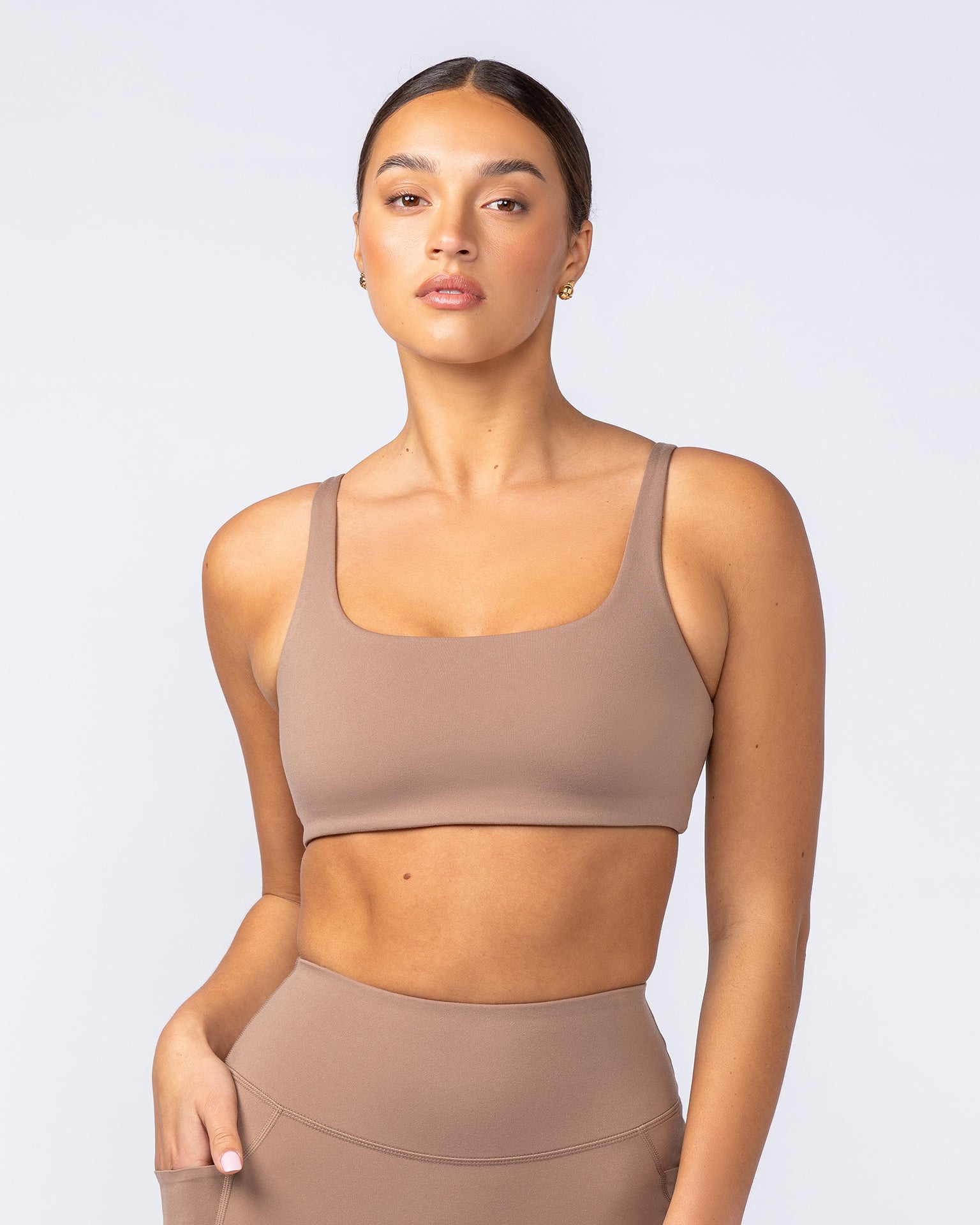 Fundamental Bra - Cinnamon-Sports Bras-XXS-112410CINN-XXS-MNAPPRL33001-1-Muscle Nation