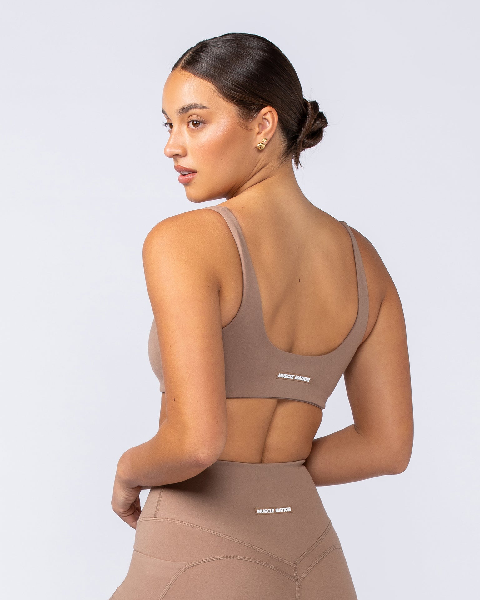 Fundamental Bra - Cinnamon-Sports Bras-XXS-112410CINN-XXS-MNAPPRL33001-3-Muscle Nation