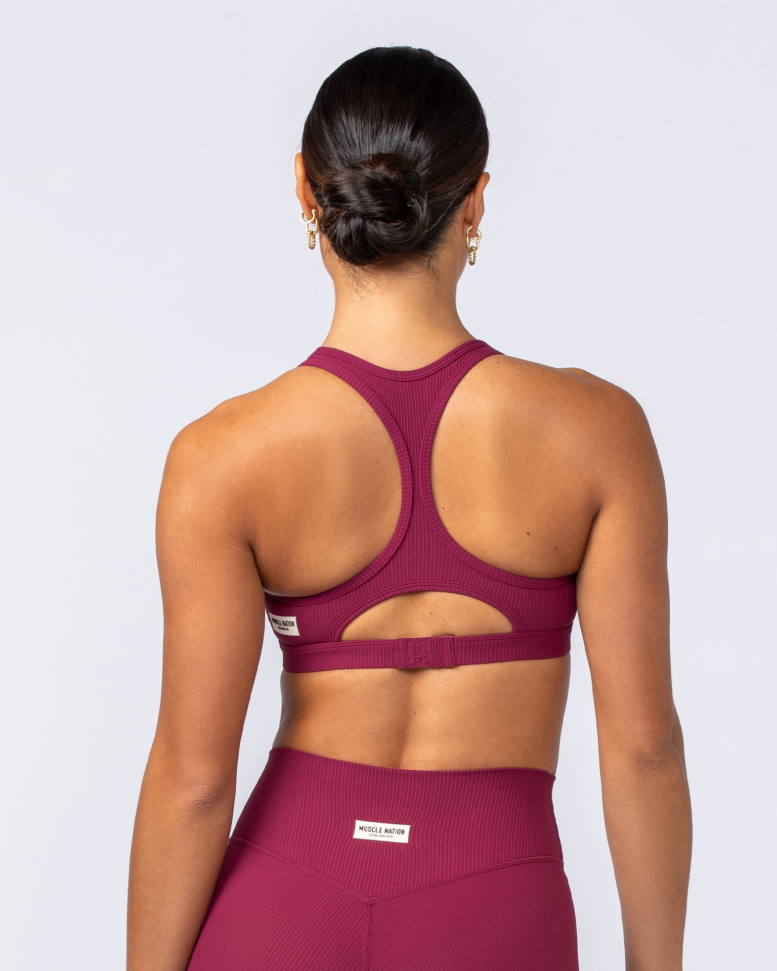 Drew Rib Bra - Rose Bud-Sports Bras-XXS-112499ROSBUD-XXS-MNAPPRL34054-6-Muscle Nation