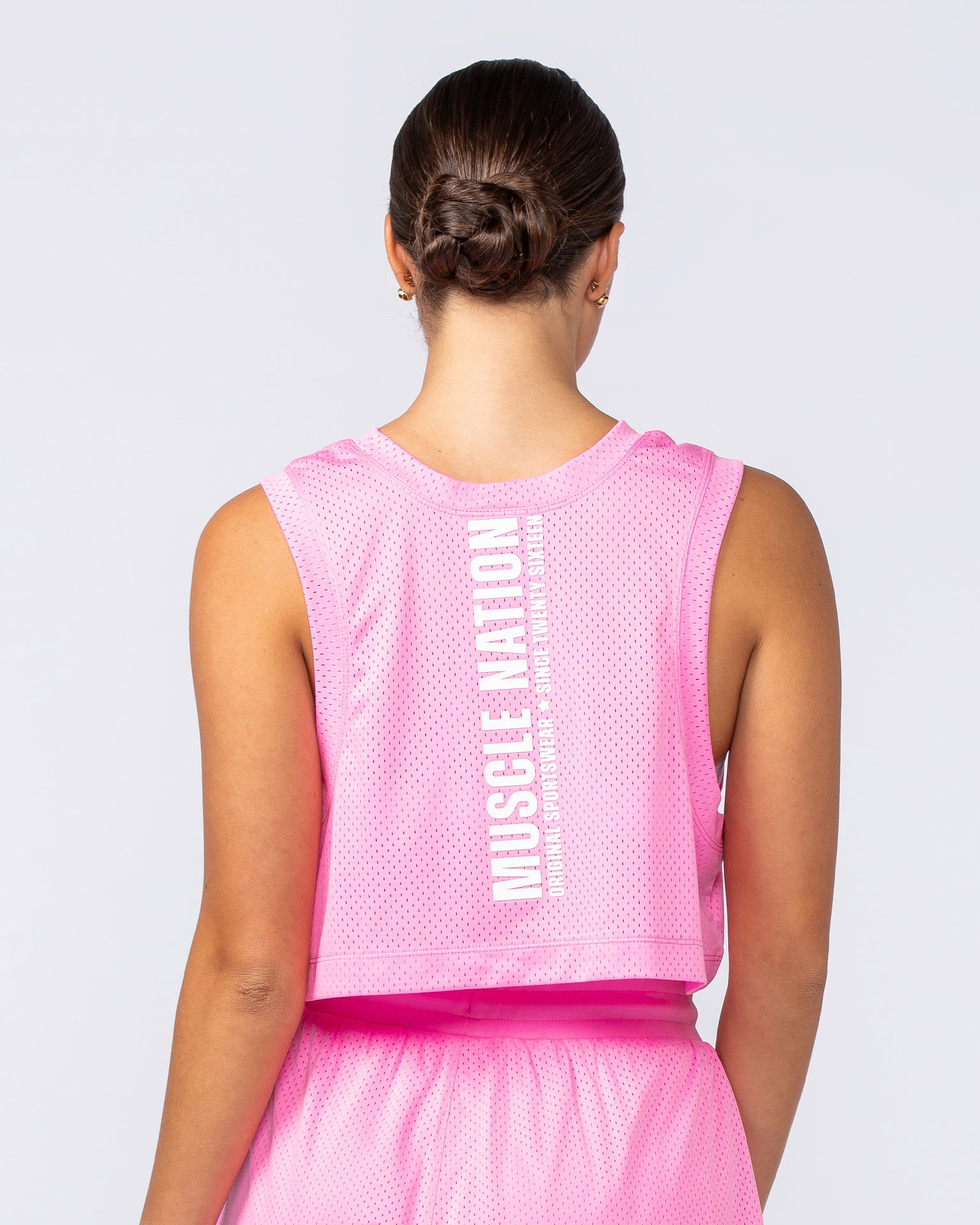 Swift Cropped Training Tank - Hollywood Pink-Singlets & Tanks-XXS-112448HWPNK-XXS-MNAPPRL33577-4-Muscle Nation