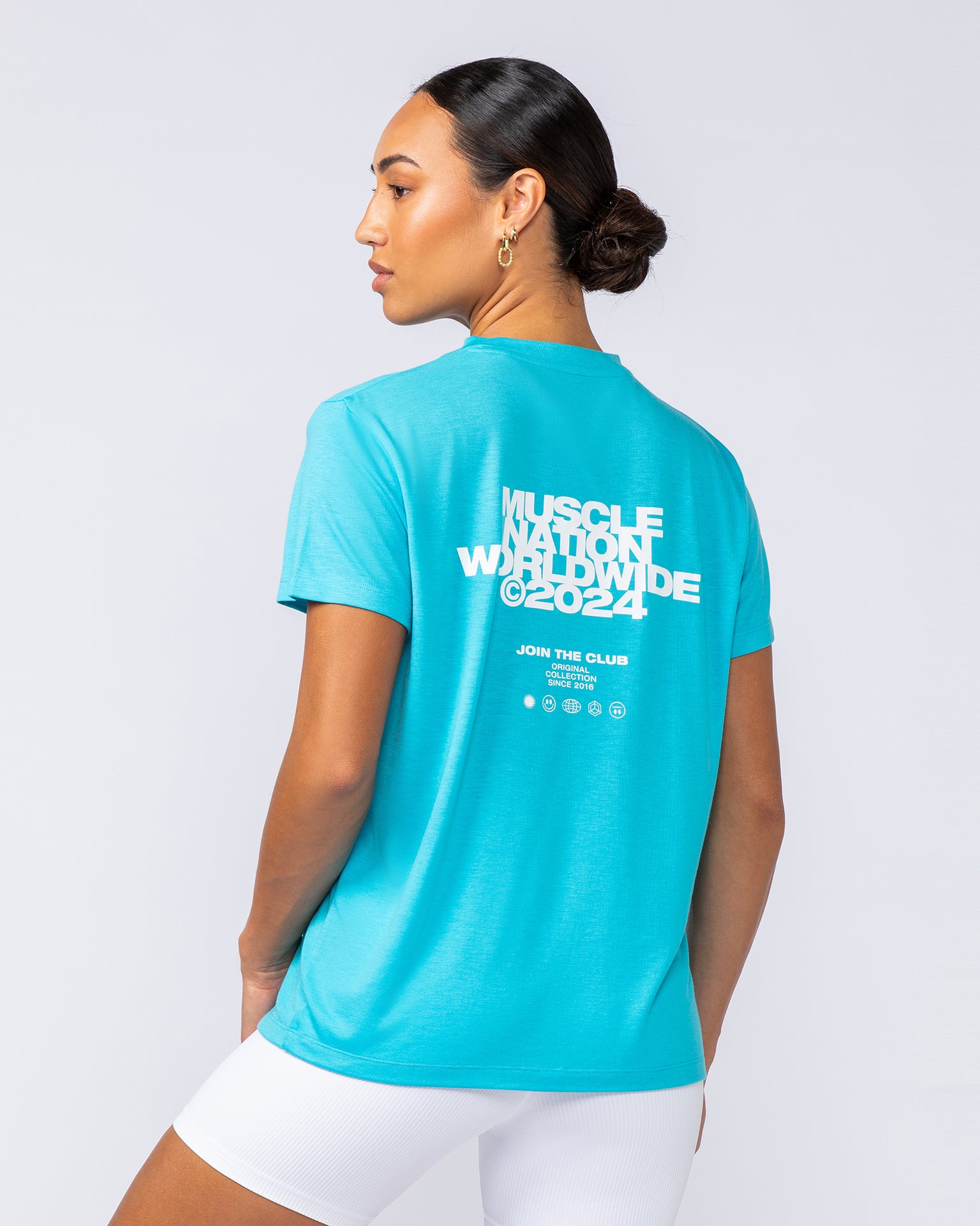 Global Training Tee - Capri Blue-T-Shirts-XXS-1124214CAPBLU-XXS-MNAPPRL34477-3-Muscle Nation