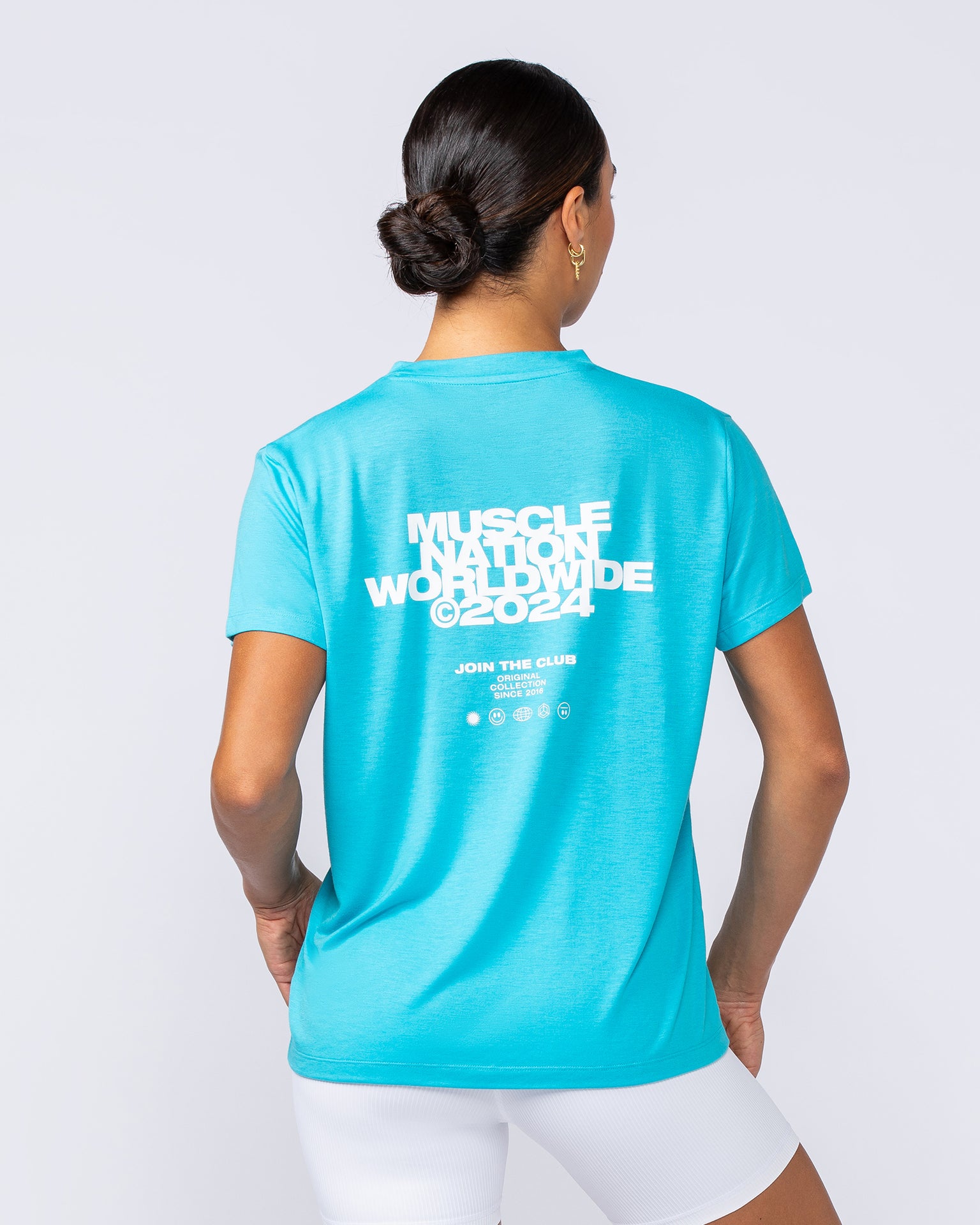 Global Training Tee - Capri Blue-T-Shirts-XXS-1124214CAPBLU-XXS-MNAPPRL34477-4-Muscle Nation