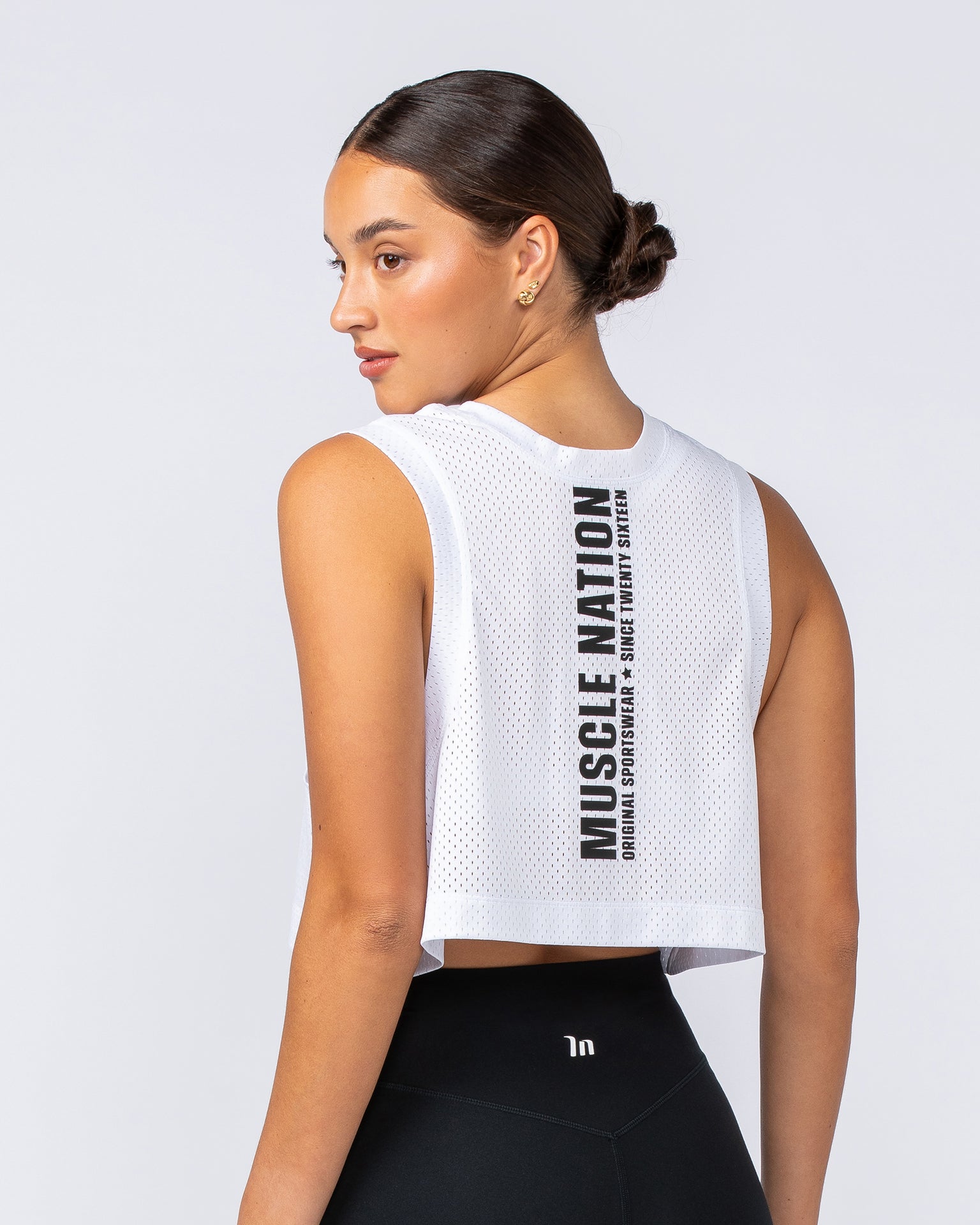 Swift Cropped Training Tank - White-Singlets & Tanks-XXS-112448WHT-XXS-MNAPPRL33568-4-Muscle Nation