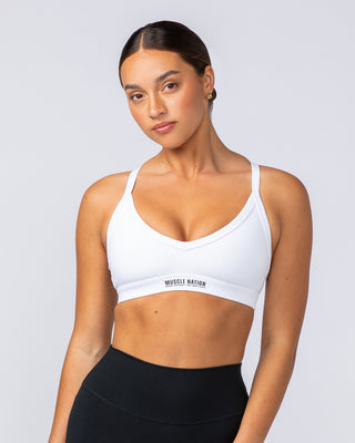 All Star Bra - White-Sports Bras-XXS-112450WHT-XXS-MNAPPRL33640-2-Muscle Nation