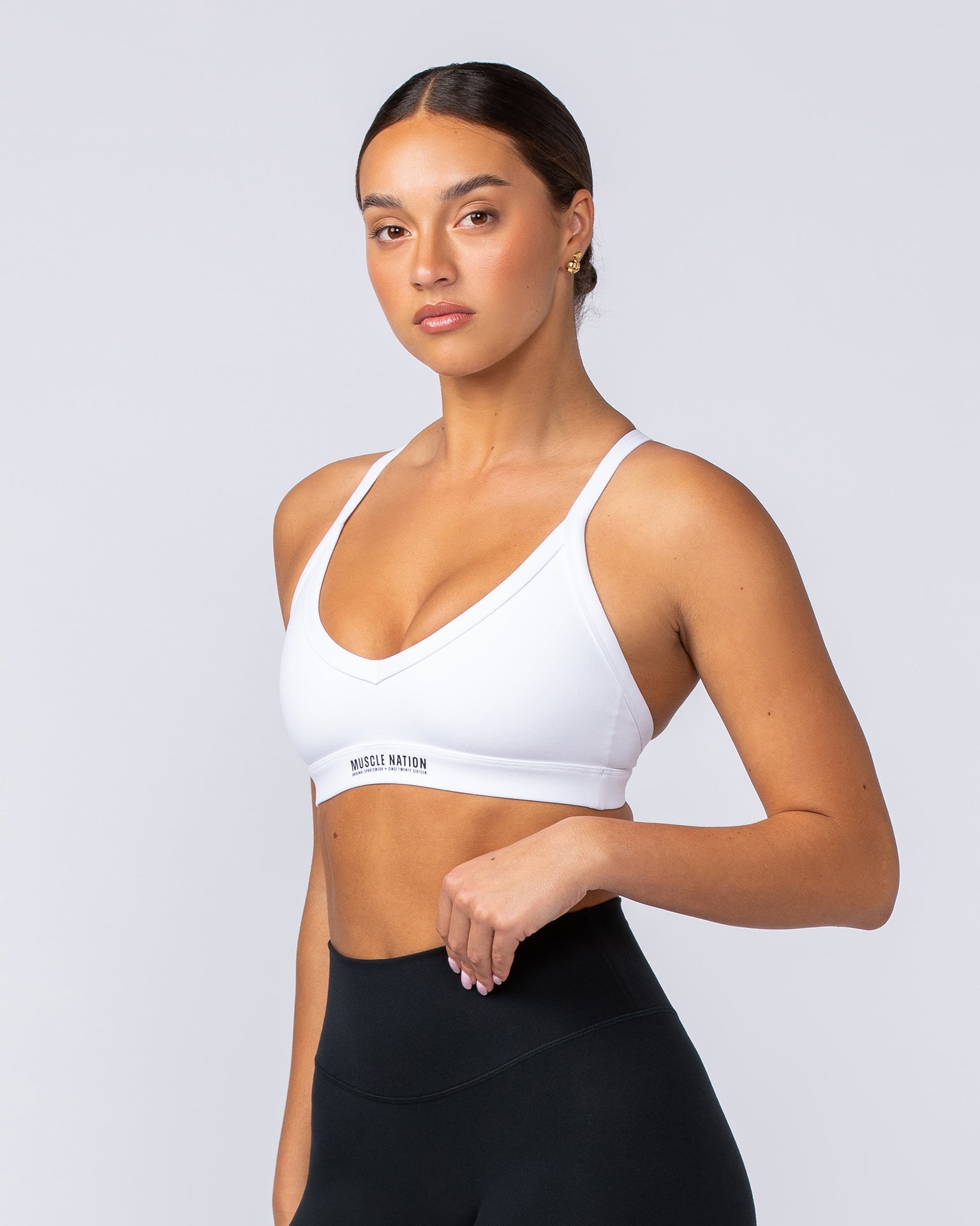 All Star Bra - White-Sports Bras-XXS-112450WHT-XXS-MNAPPRL33640-3-Muscle Nation