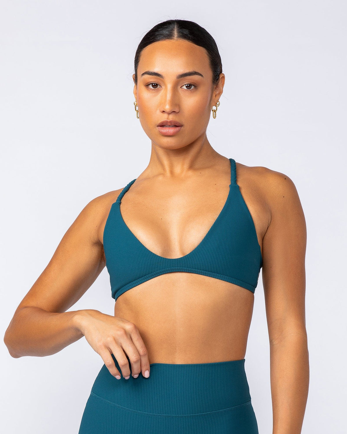 Breeze Rib Bralette Dark Marine
