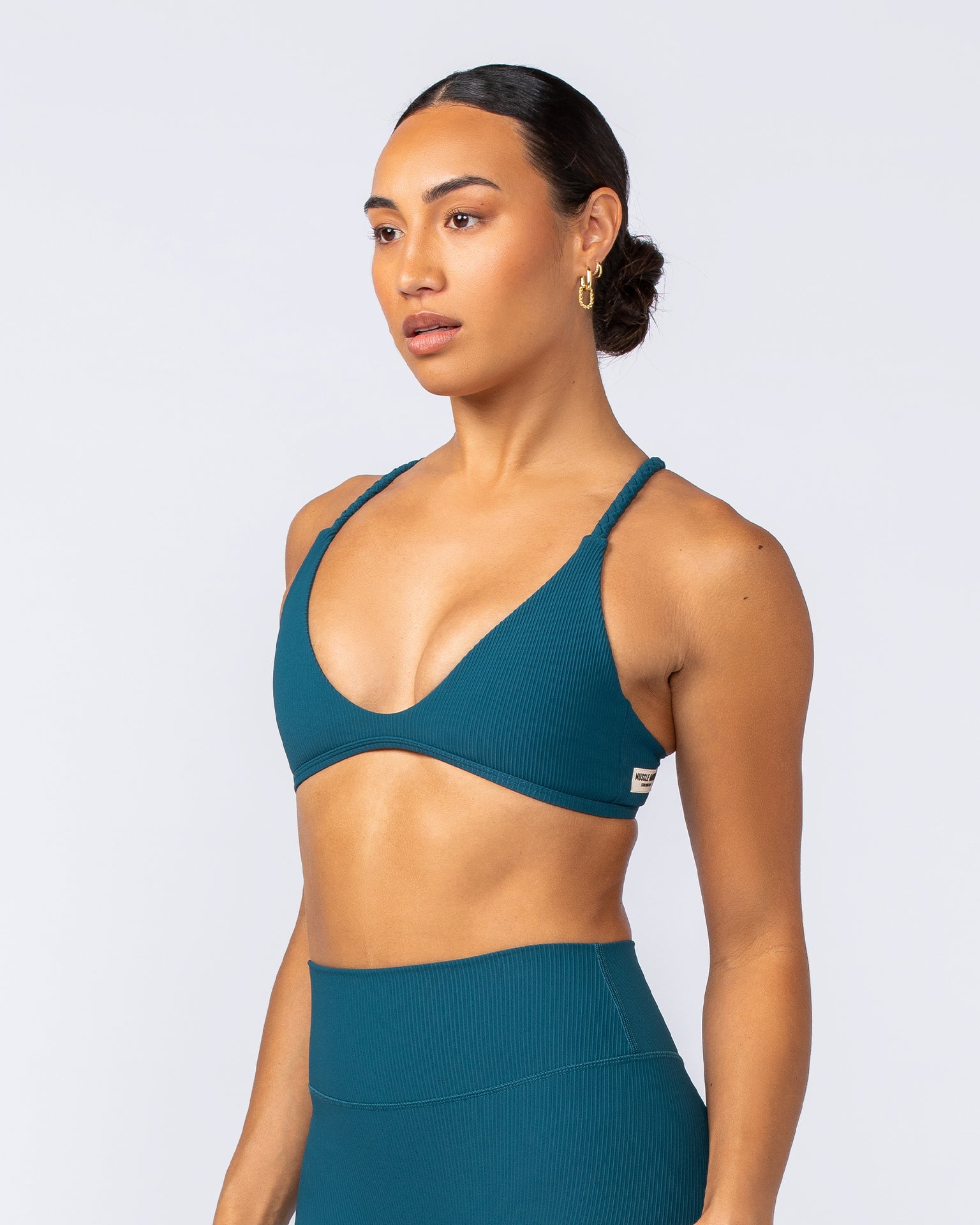 Breeze Rib Bralette - Dark Marine-Bralettes-XXS-112489DRKMRN-XXS-MNAPPRL33883-3-Muscle Nation