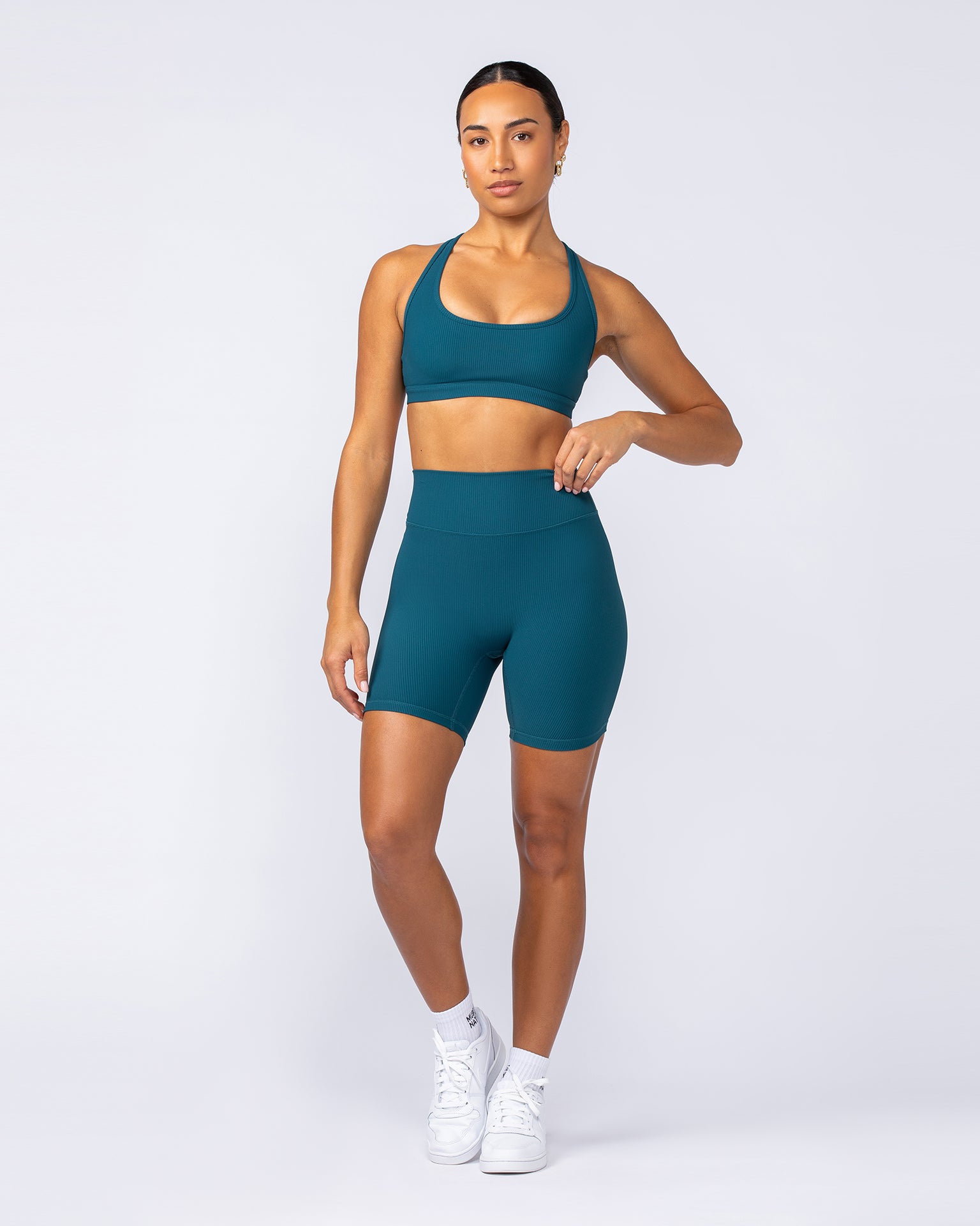 Zero Rise Rib Bike Shorts - Dark Marine-Shorts-XXS-112491DRKMRN-XXS-MNAPPRL33982-6-Muscle Nation