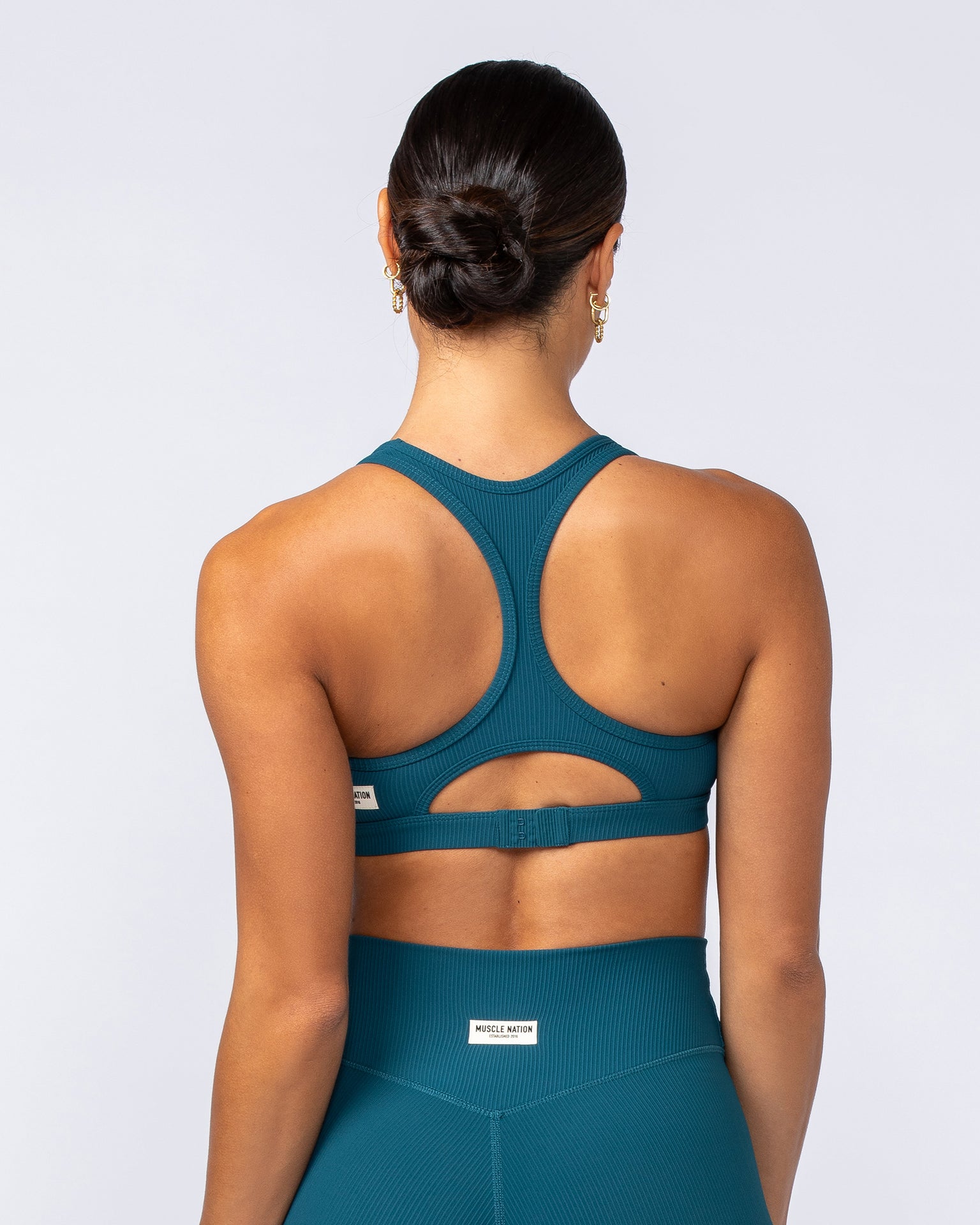 Drew Rib Bra - Dark Marine-Sports Bras-XXS-112499DRKMRN-XXS-MNAPPRL34027-5-Muscle Nation