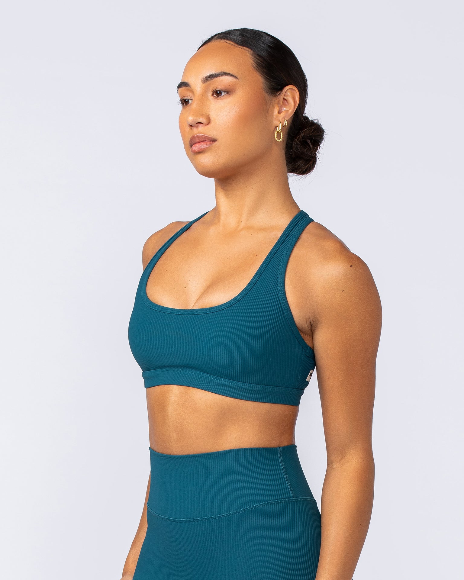Drew Rib Bra - Dark Marine-Sports Bras-XXS-112499DRKMRN-XXS-MNAPPRL34027-3-Muscle Nation