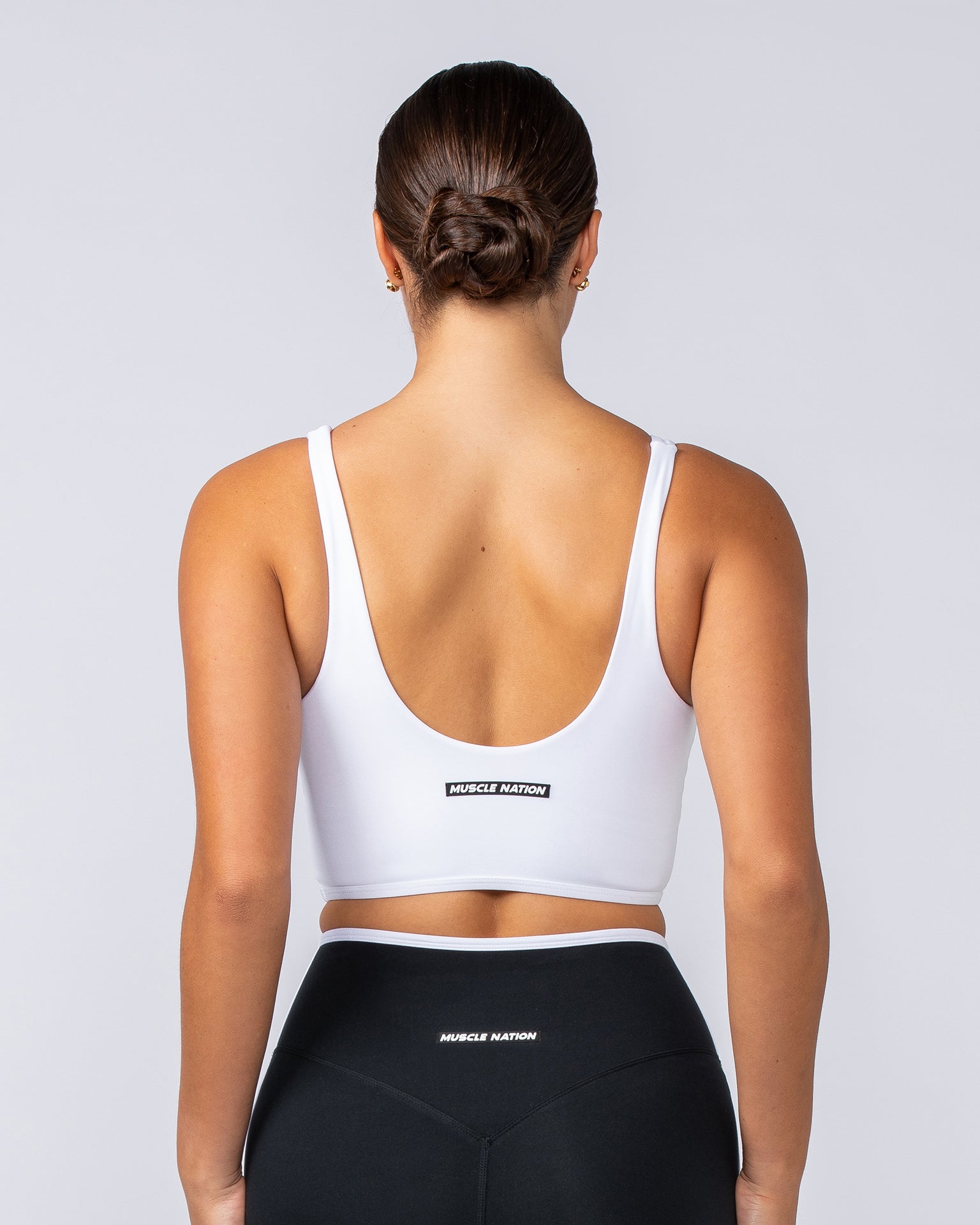 Limitless Longline Bra - White-Sports Bras-XXS-112401WHT-XXS-MNAPPRL32758-4-Muscle Nation