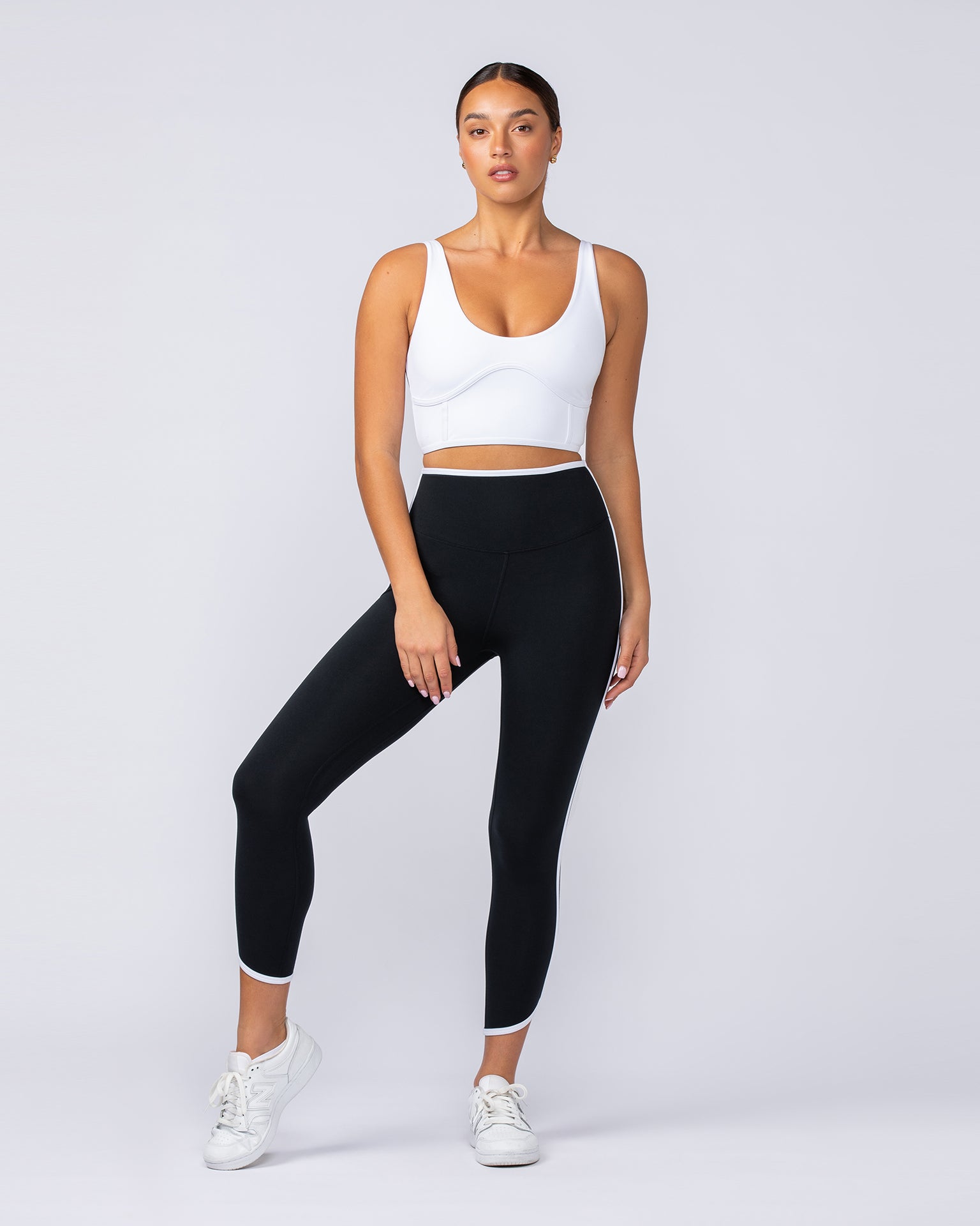 Limitless Longline Bra - White-Sports Bras-XXS-112401WHT-XXS-MNAPPRL32758-5-Muscle Nation