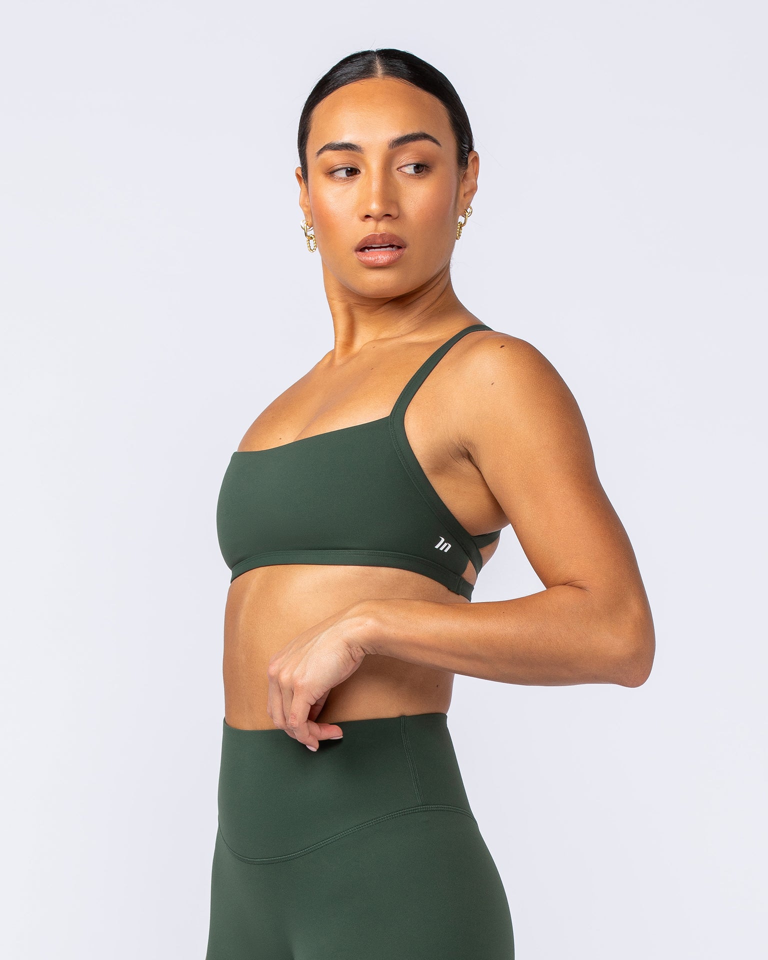 Freedom Bralette - Dark Olive-Bralettes-XXS-1124108DKOLV-XXS-MNAPPRL34171-3-Muscle Nation