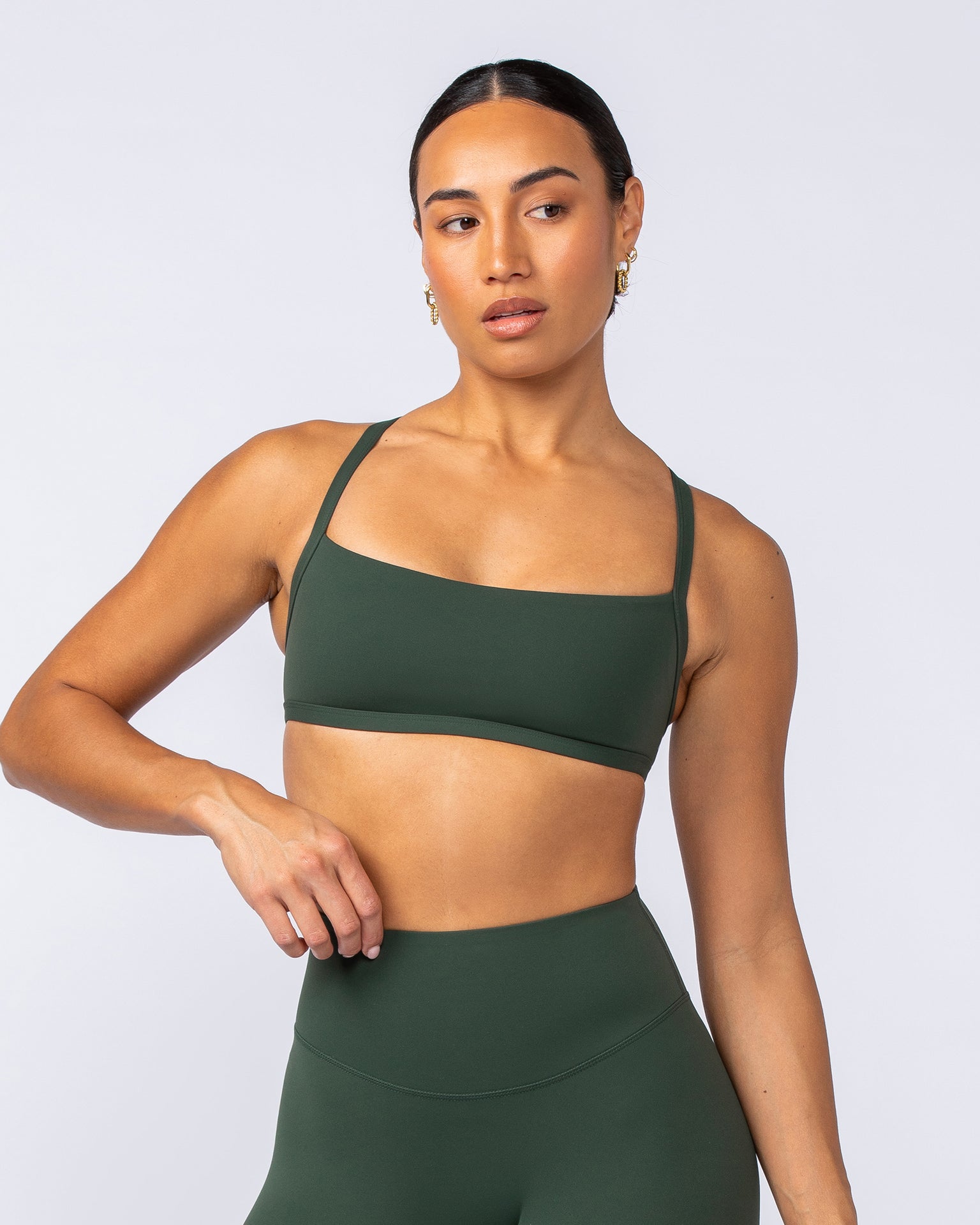 Freedom Bralette - Dark Olive-Bralettes-XXS-1124108DKOLV-XXS-MNAPPRL34171-1-Muscle Nation