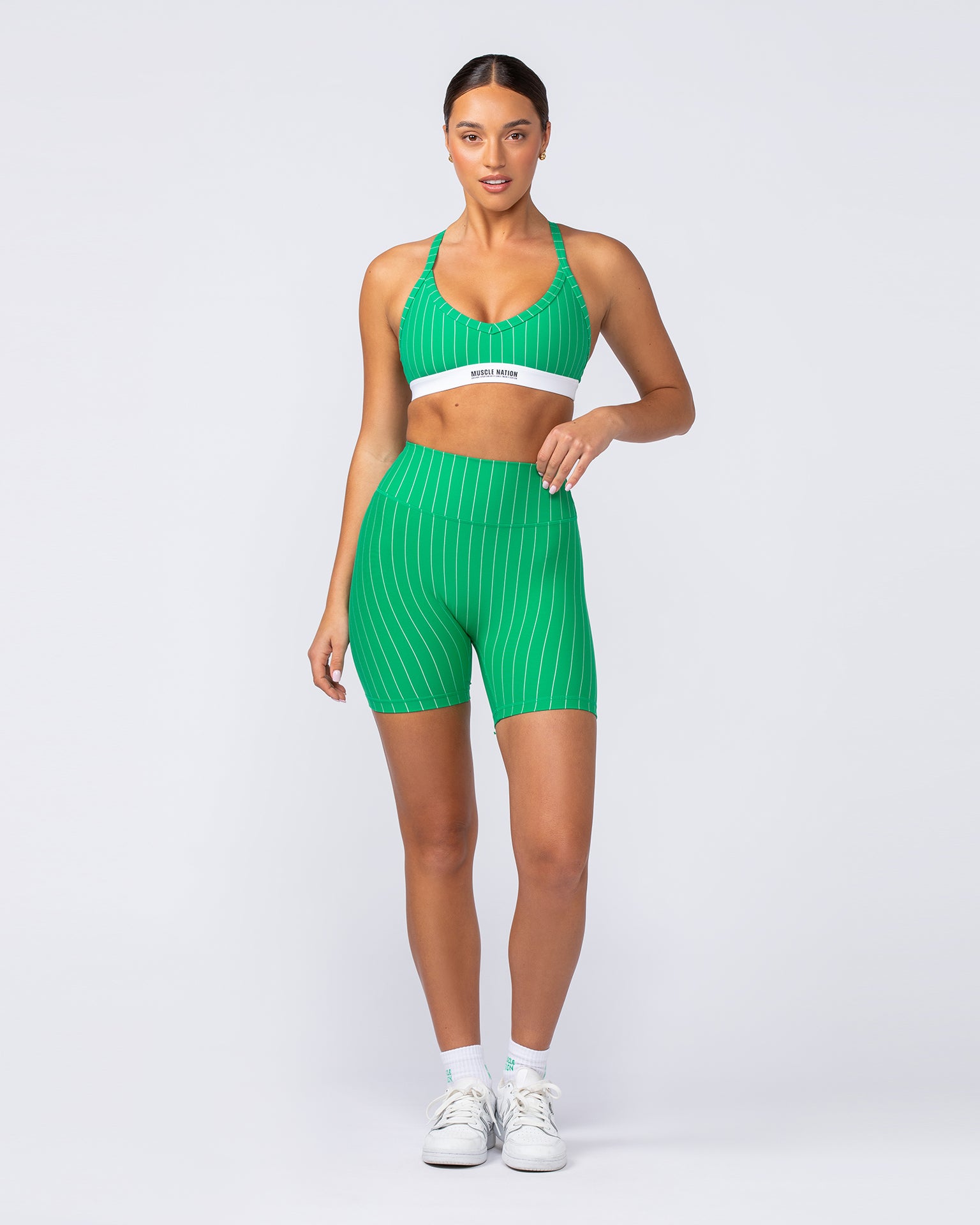 Zero Rise Signature Bike Shorts - Clover Stripe-Shorts-XXS-112444CLOSTRP-XXS-MNAPPRL33487-6-Muscle Nation