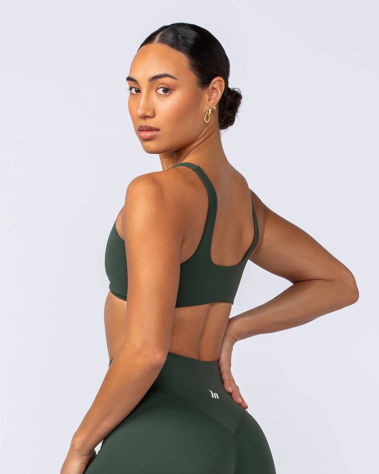 Embody Bralette Dark Olive - Muscle Nation women's bralette, view 3