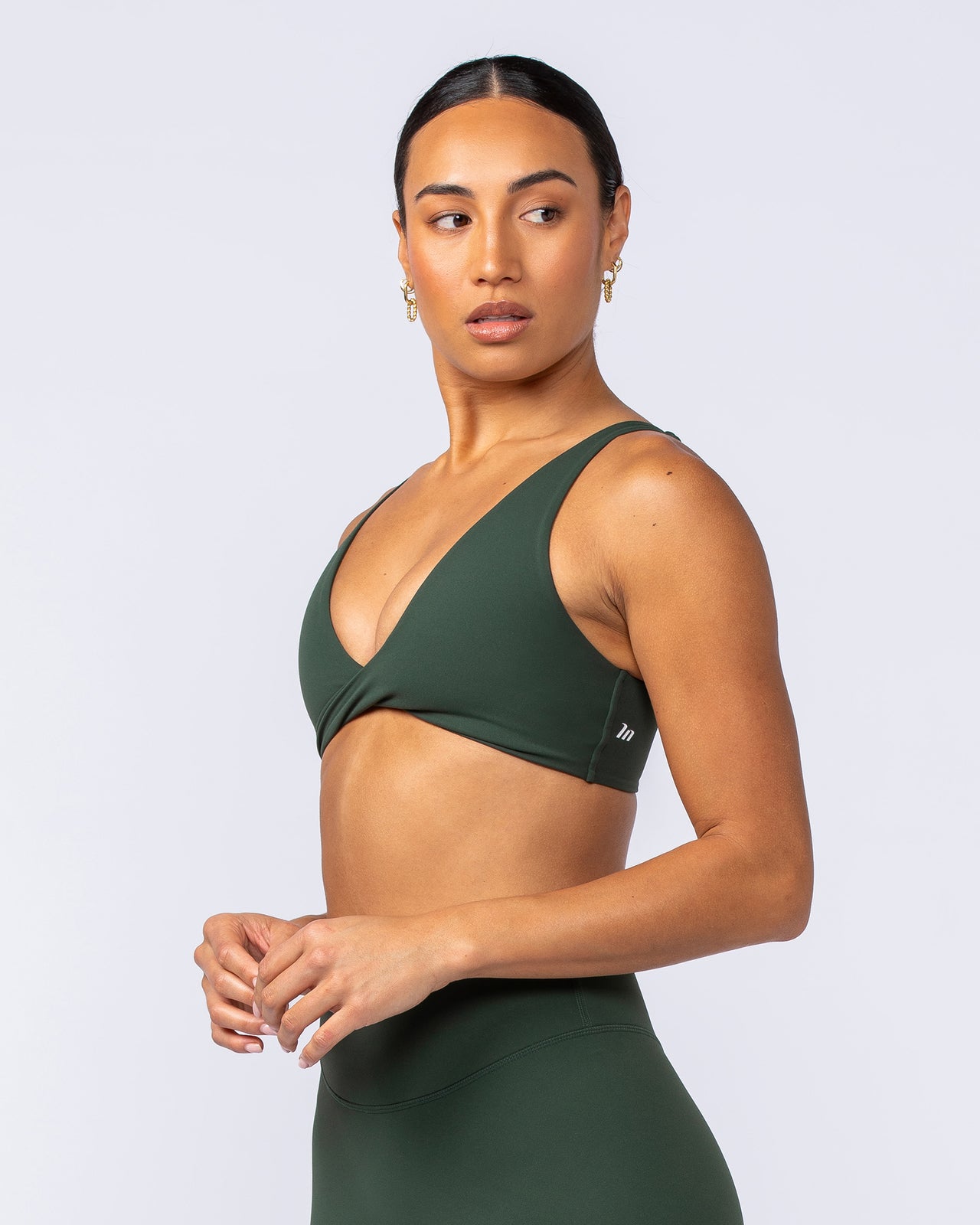 Embody Bralette Dark Olive - Muscle Nation women's bralette, view 2