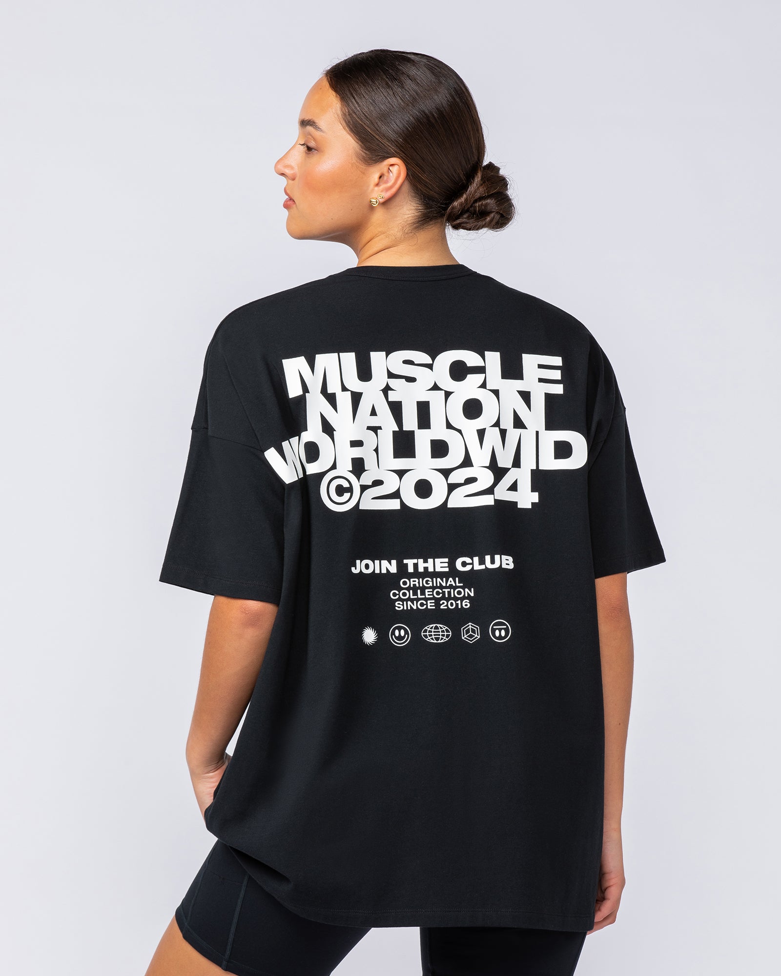 Womens Global Oversized Tee - Black – Muscle Nation