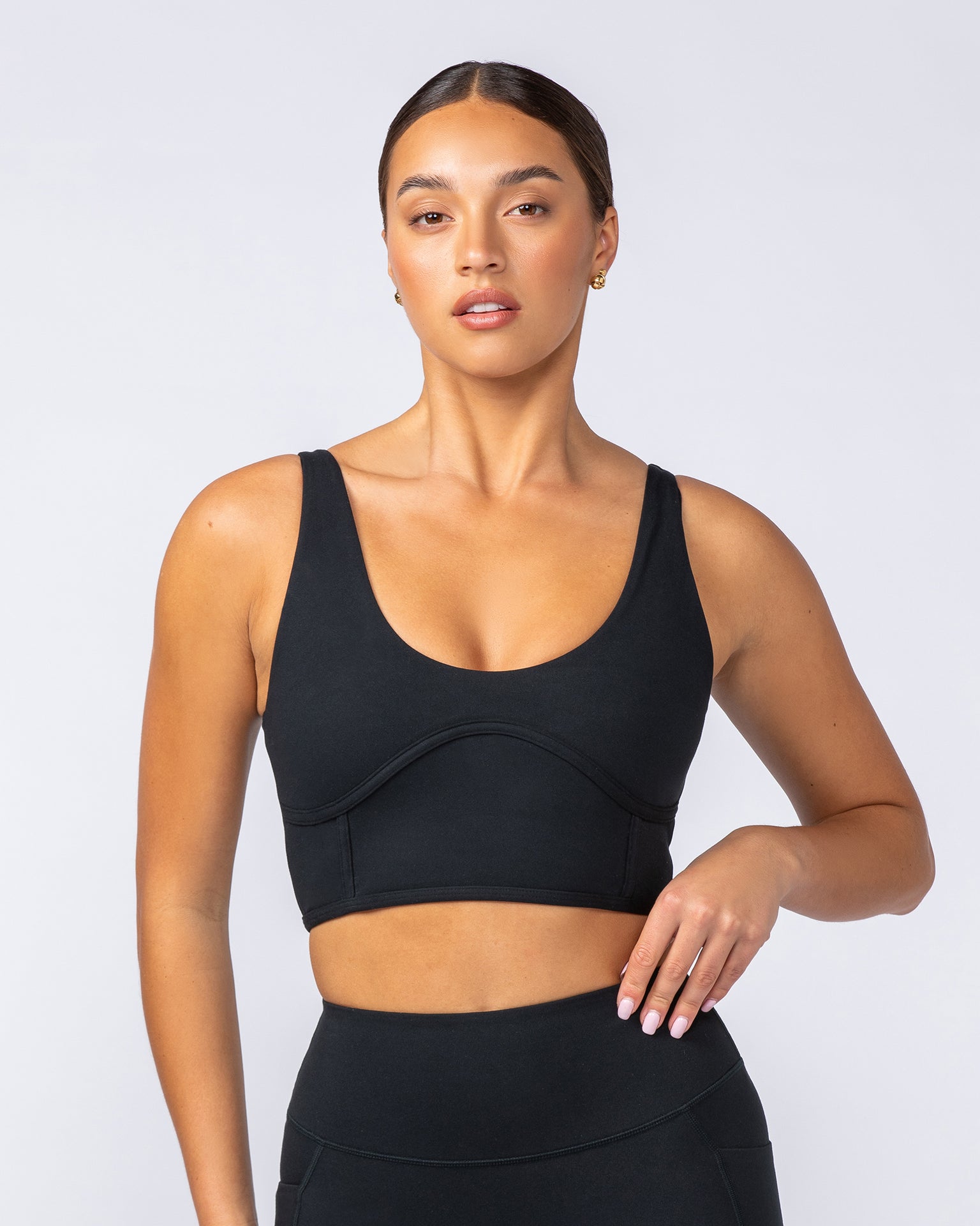 Limitless Longline Bra - Black-Sports Bras-XXS-112401BLK-XXS-MNAPPRL32776-2-Muscle Nation