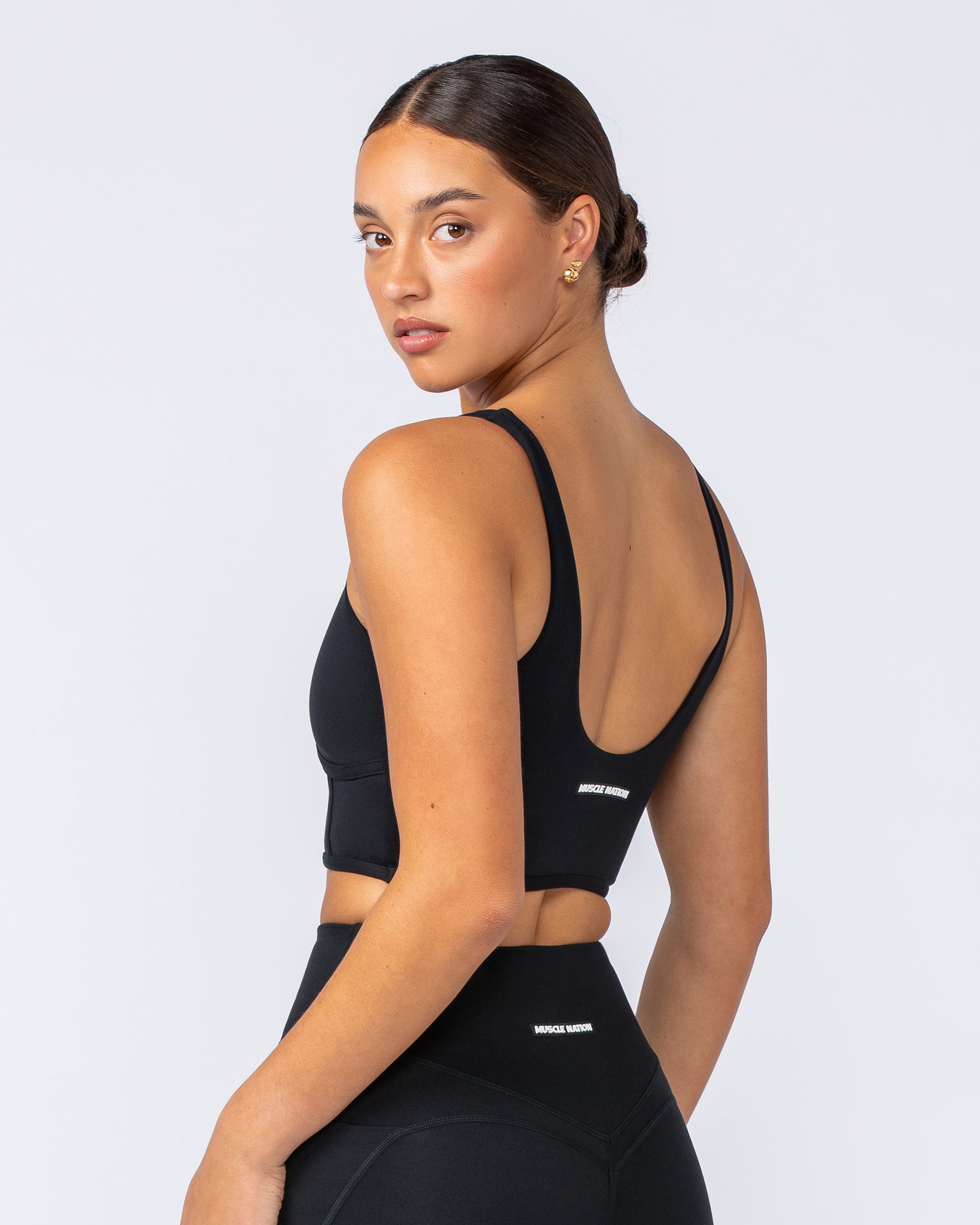 Limitless Longline Bra - Black-Sports Bras-XXS-112401BLK-XXS-MNAPPRL32776-4-Muscle Nation