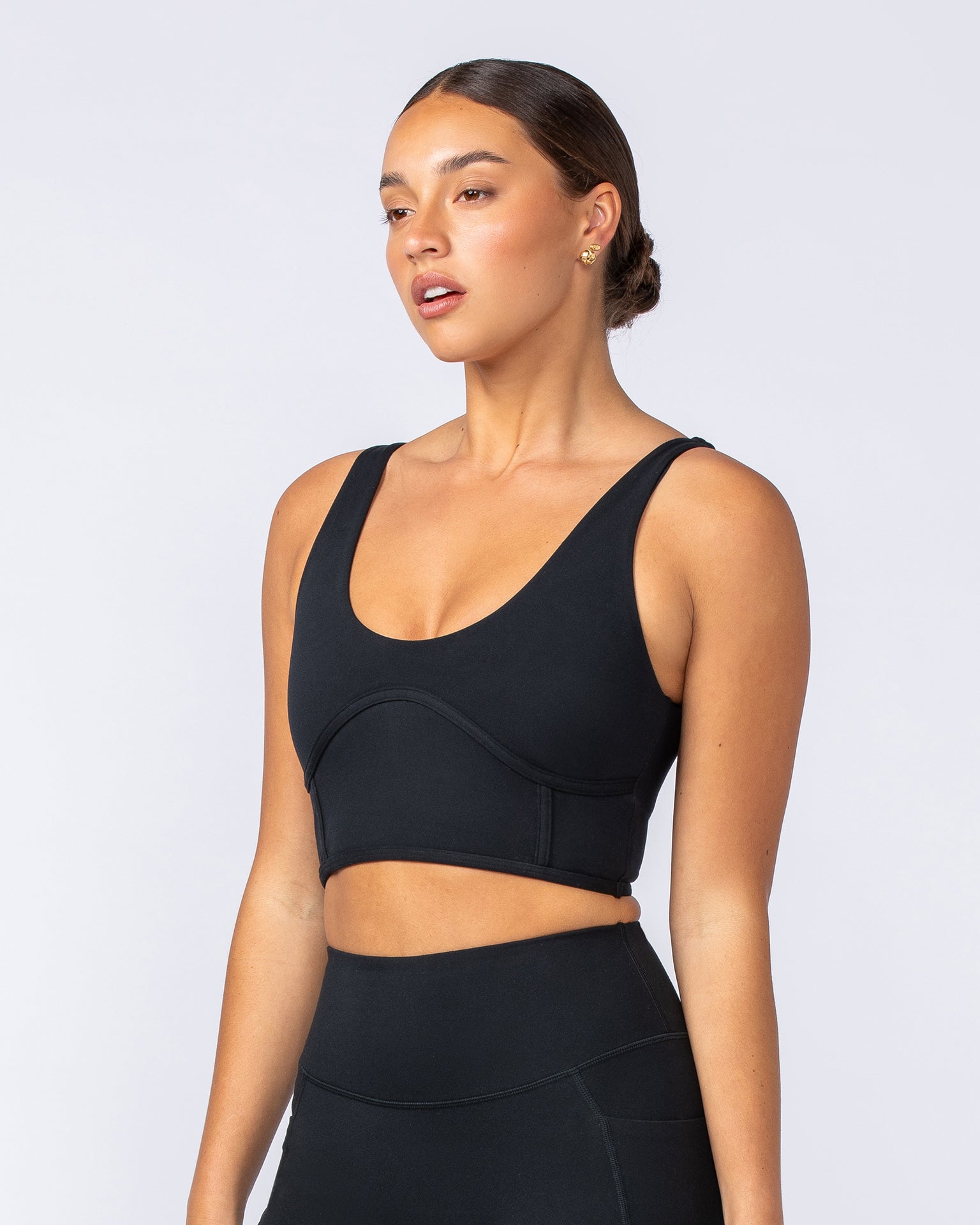 Limitless Longline Bra - Black-Sports Bras-XXS-112401BLK-XXS-MNAPPRL32776-3-Muscle Nation