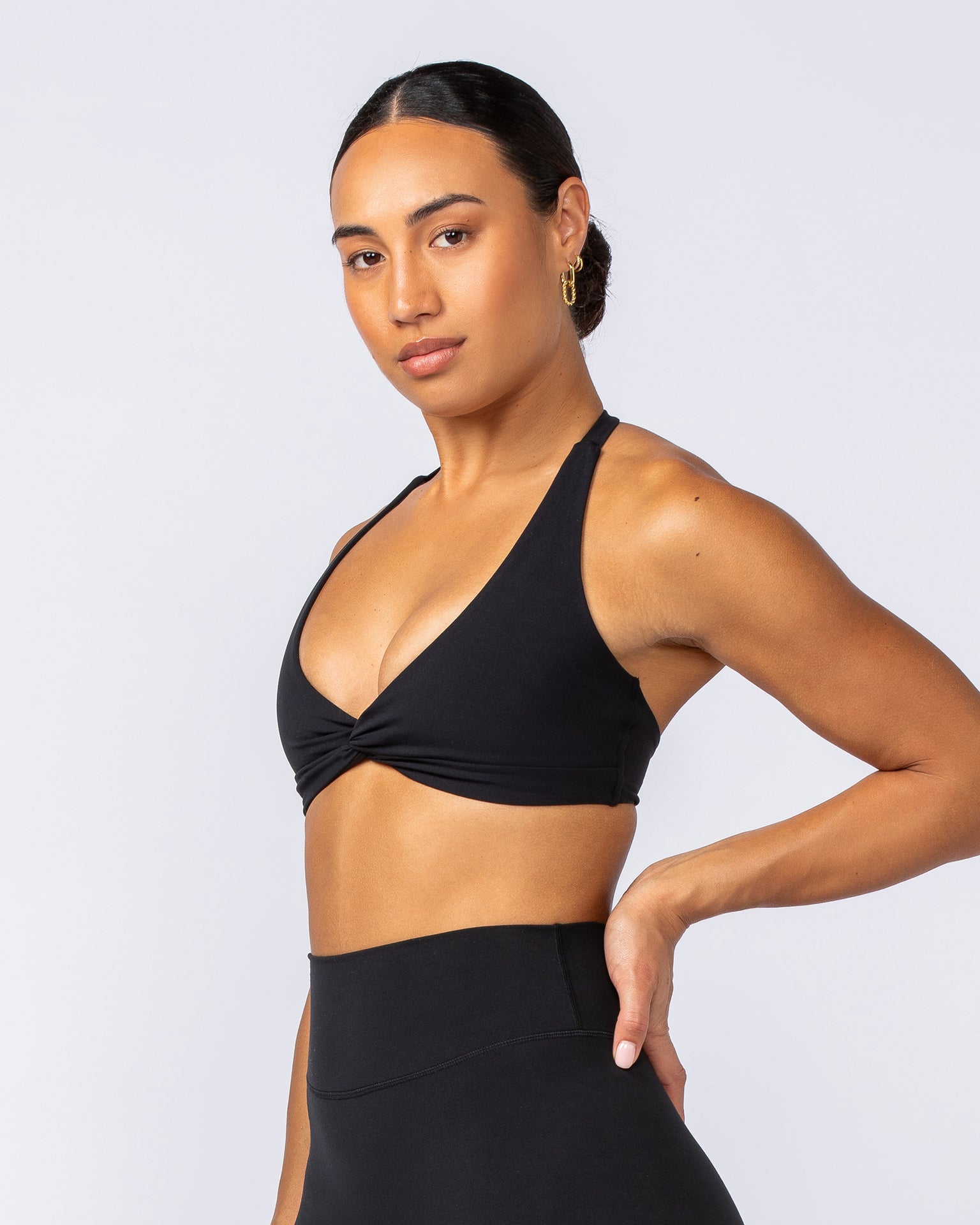 Hype Halter Bralette - Black-Bralettes-XS-072319BLK-XS-MNAPPRL25673-2-Muscle Nation