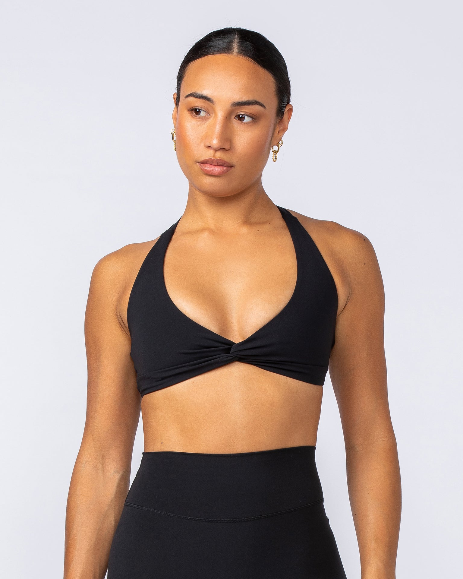 Hype Halter Bralette - Black-Bralettes-XS-072319BLK-XS-MNAPPRL25673-1-Muscle Nation