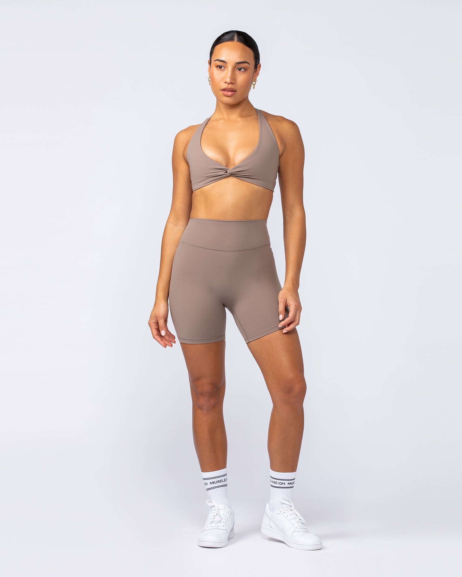 Hype Halter Bralette - Mushroom-Bralettes-XS-052415MUSHRM-XS-MNAPPRL31290-5-Muscle Nation