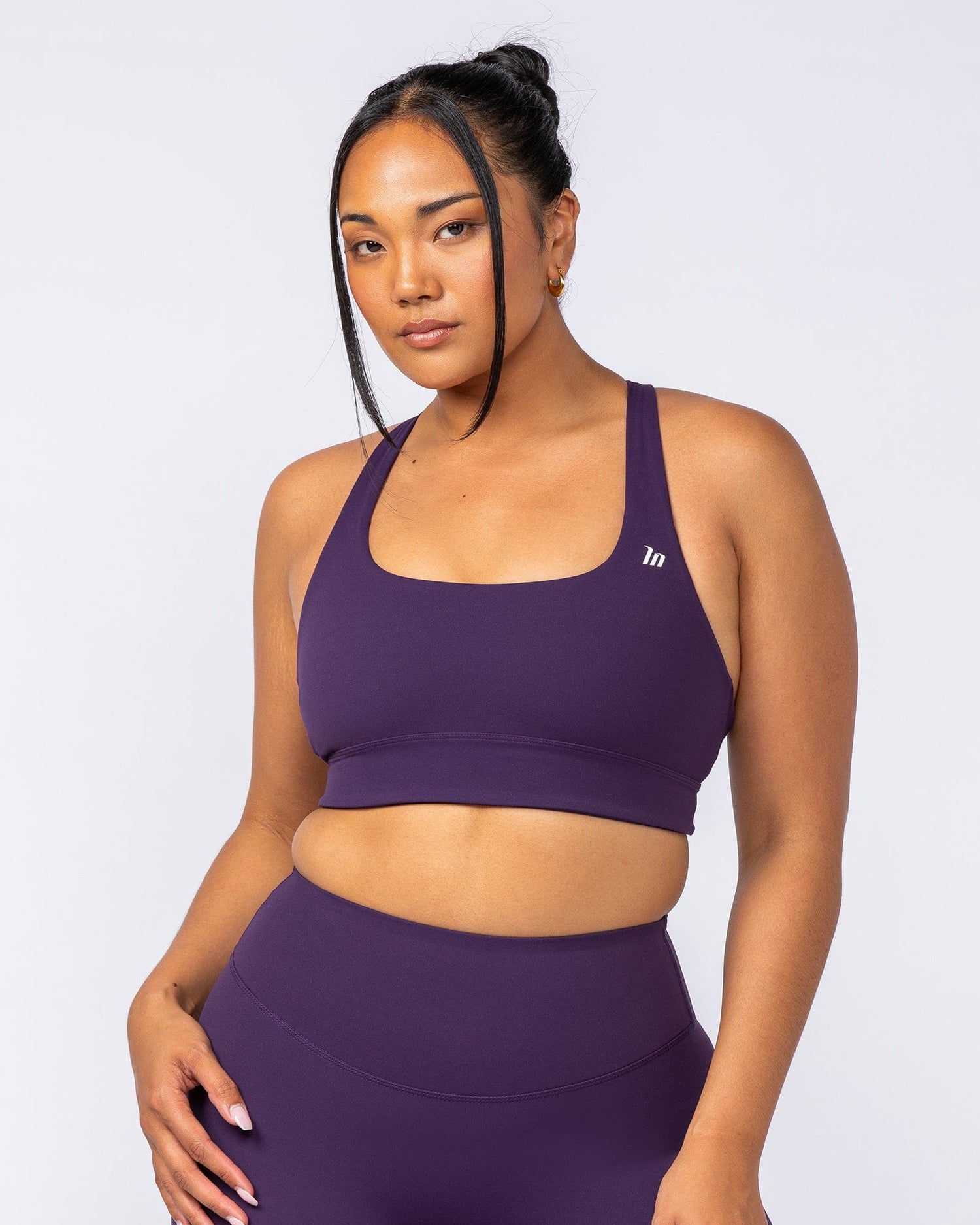 Unstoppable Bra Dark Purple - Muscle Nation women's sports bra