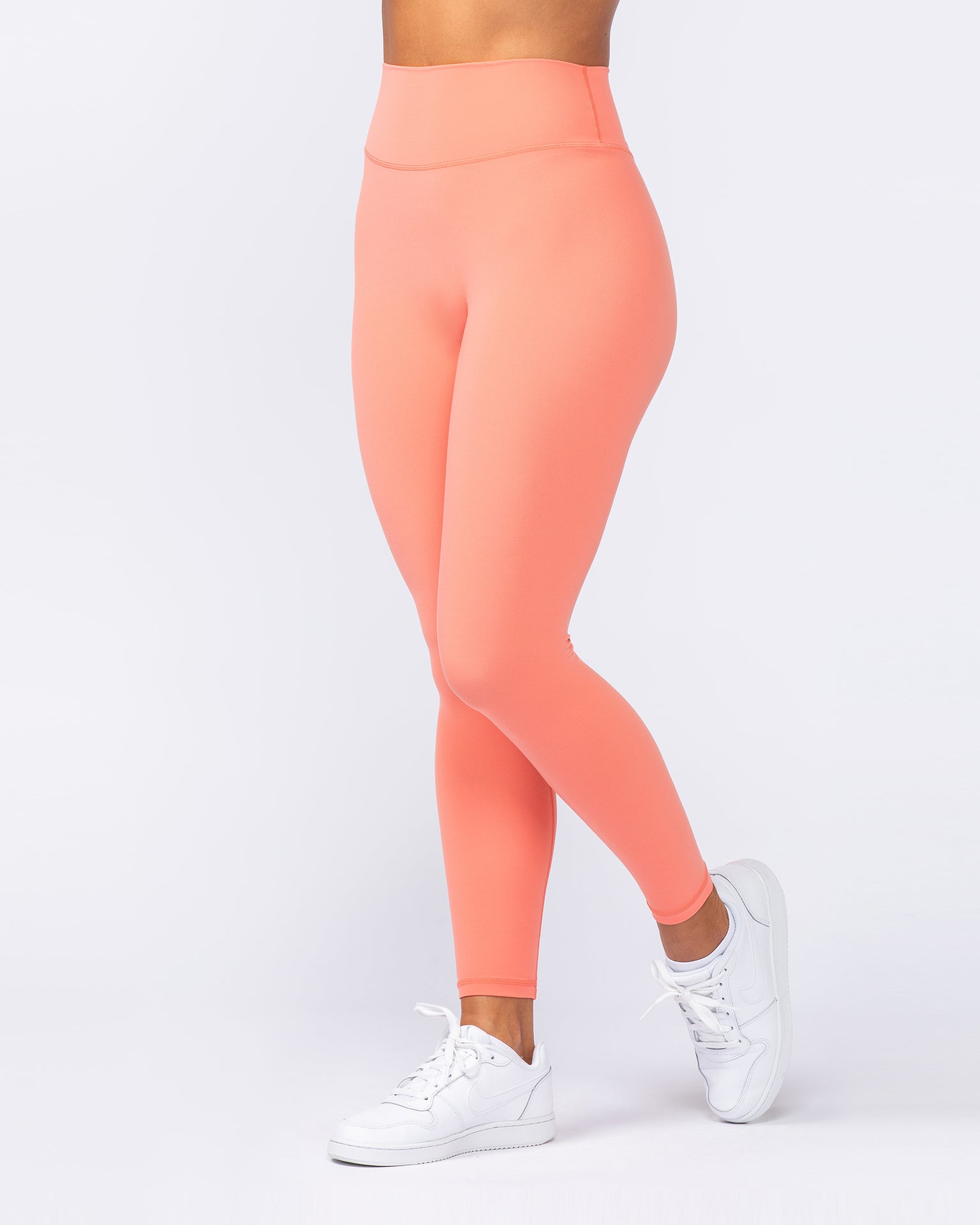 Liberty Zero Rise Ankle Length Leggings - Peach Pink-Leggings-XXS-052417PEAPIK-XXS-MNAPPRL31334-3-Muscle Nation