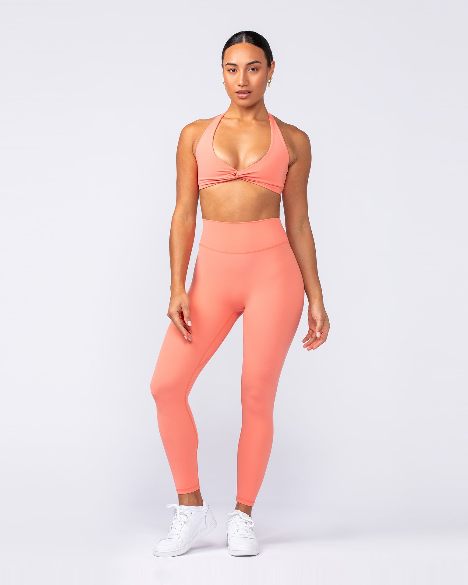 Liberty Zero Rise Ankle Length Leggings - Peach Pink-Leggings-XXS-052417PEAPIK-XXS-MNAPPRL31334-6-Muscle Nation