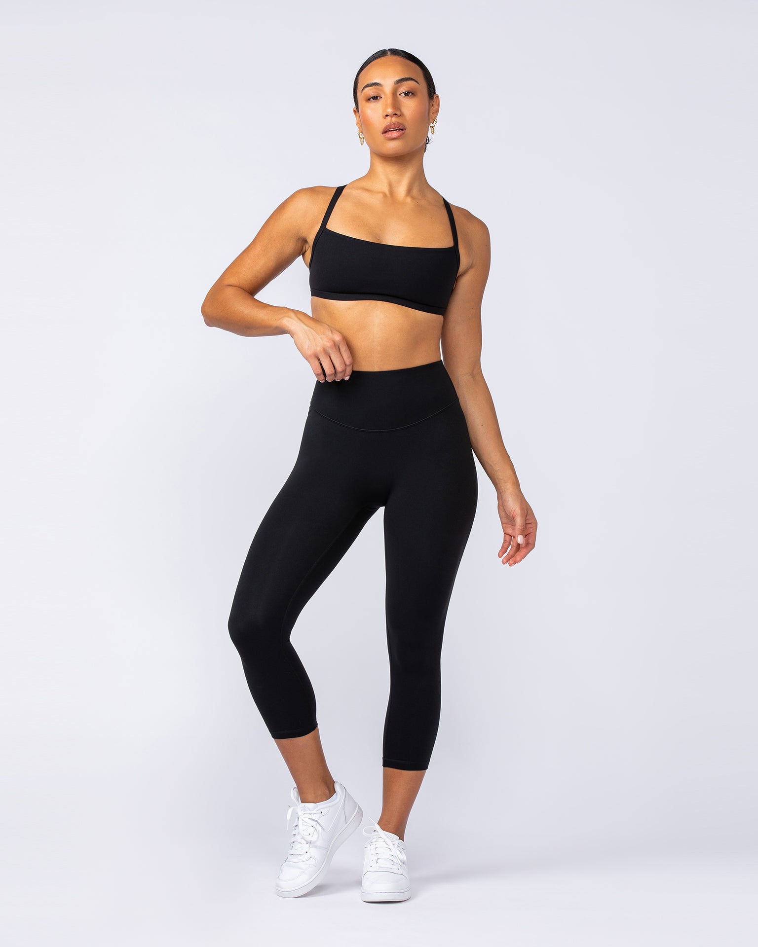 Ultra Aura 7/8 Leggings - Black-Bottoms-XXS-1124112BLK-XXS-MNAPPRL34342-6-Muscle Nation