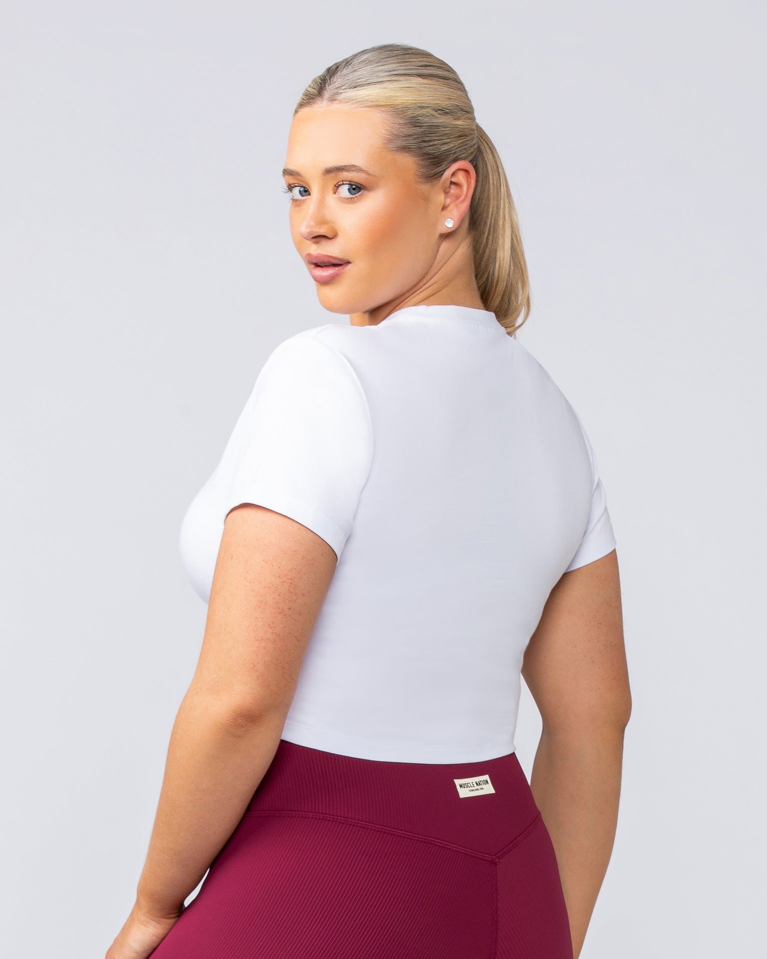 Iconic Baby Tee - White-T-Shirts-XXS-1124197WHT-XXS-MNAPPRL34757-4-Muscle Nation