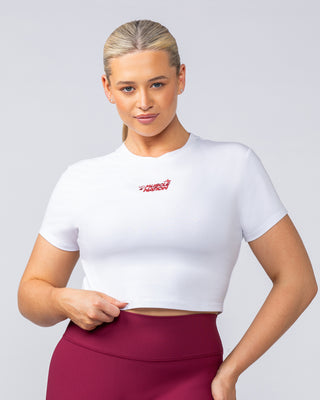 Iconic Baby Tee - White-T-Shirts-XXS-1124197WHT-XXS-MNAPPRL34757-2-Muscle Nation