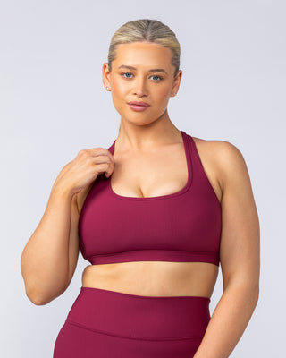 Drew Rib Bra - Rose Bud-Sports Bras-XXS-112499ROSBUD-XXS-MNAPPRL34054-2-Muscle Nation