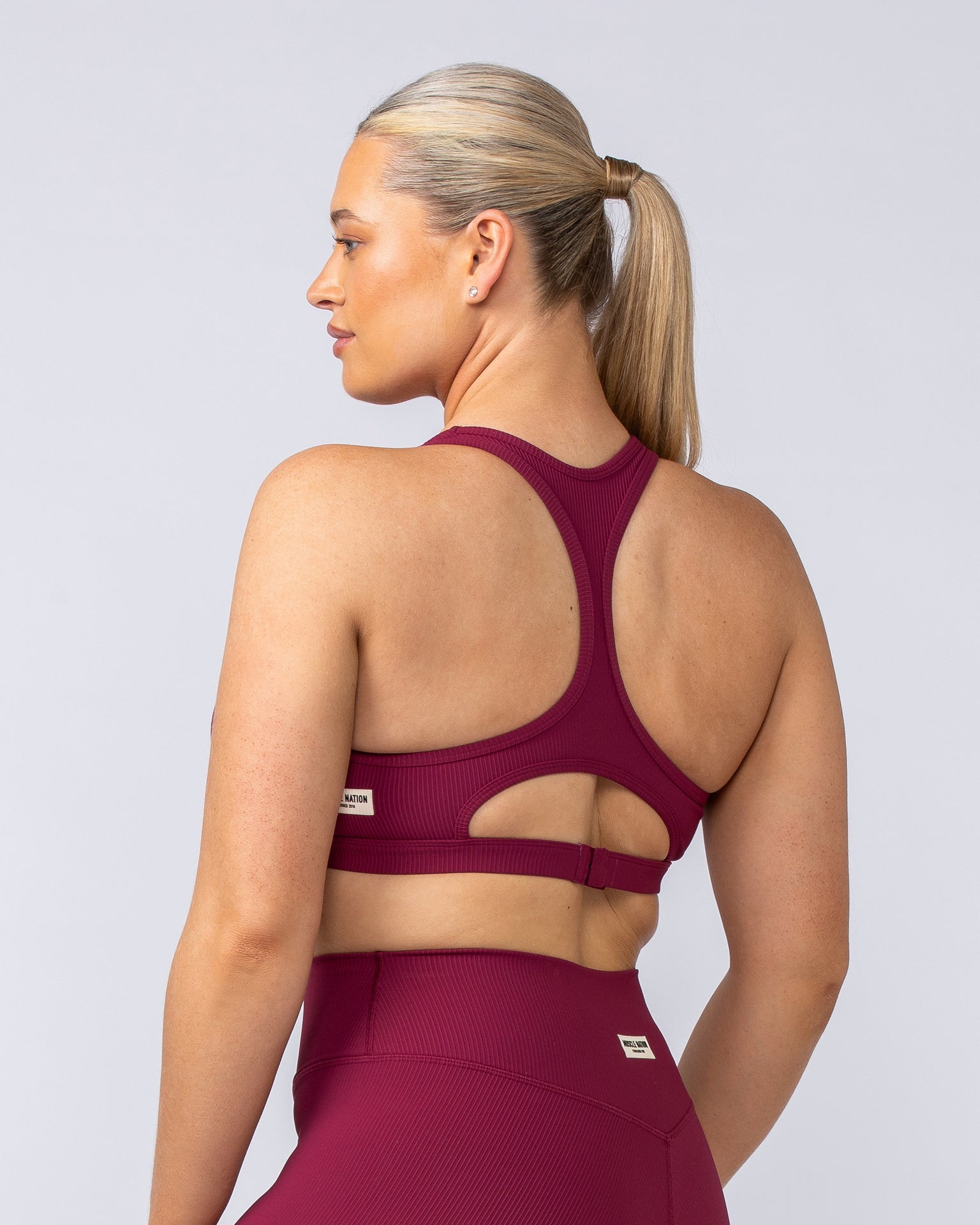 Drew Rib Bra - Rose Bud-Sports Bras-XXS-112499ROSBUD-XXS-MNAPPRL34054-5-Muscle Nation
