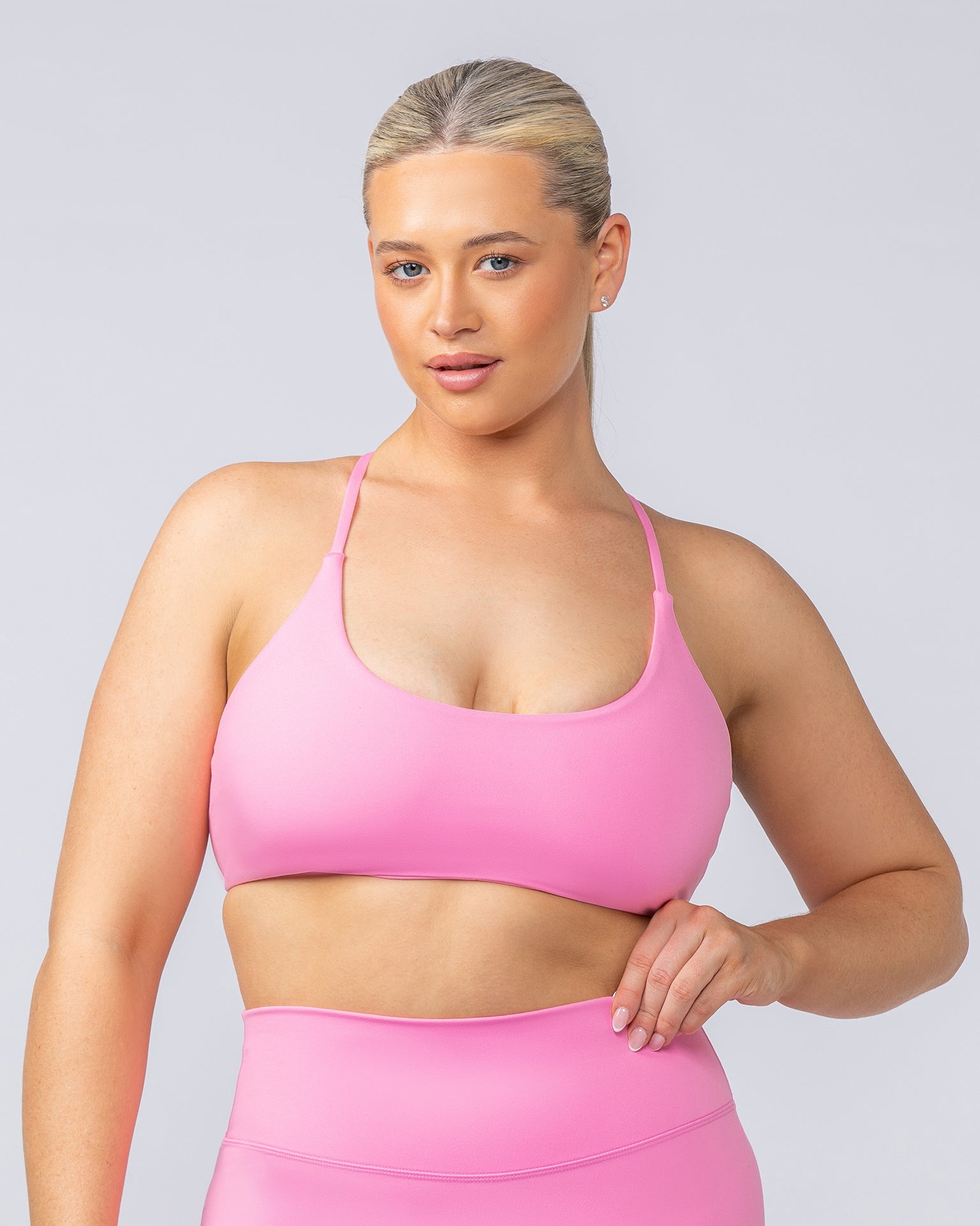 Strike Bralette - Hollywood Pink-Bralettes-XXS-112407HWPNK-XXS-MNAPPRL32902-1-Muscle Nation