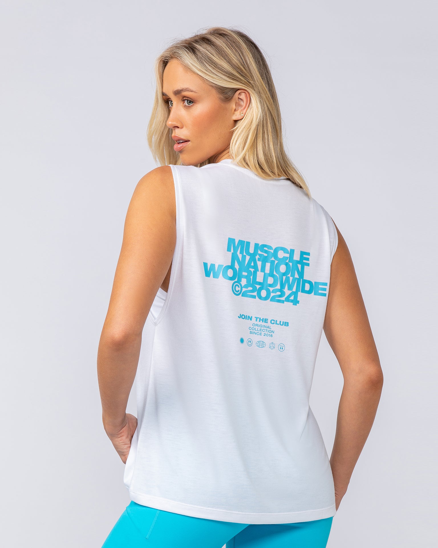 Global Drop Arm Tank - White-Singlets & Tanks-XXS-112447WHT-XXS-MNAPPRL33523-3-Muscle Nation