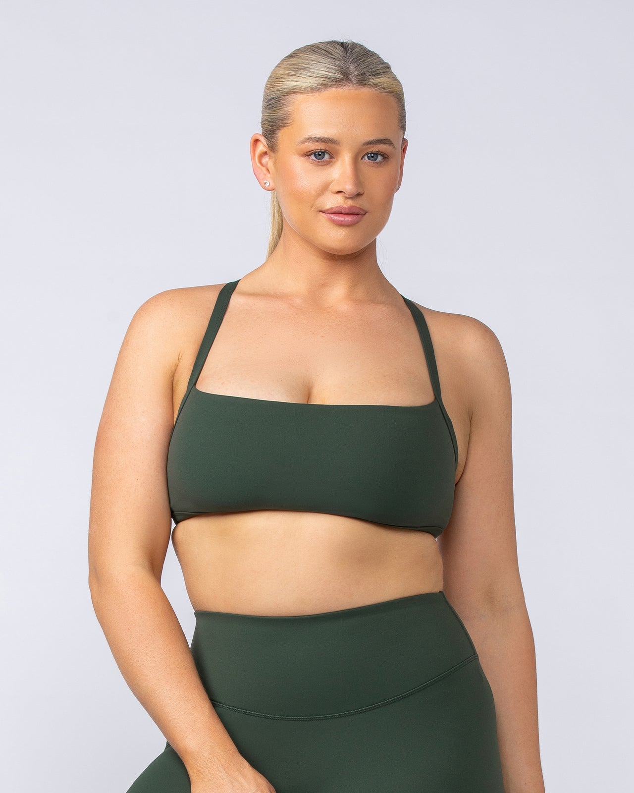 Freedom Bralette Dark Olive - Muscle Nation women's bralette, view 2