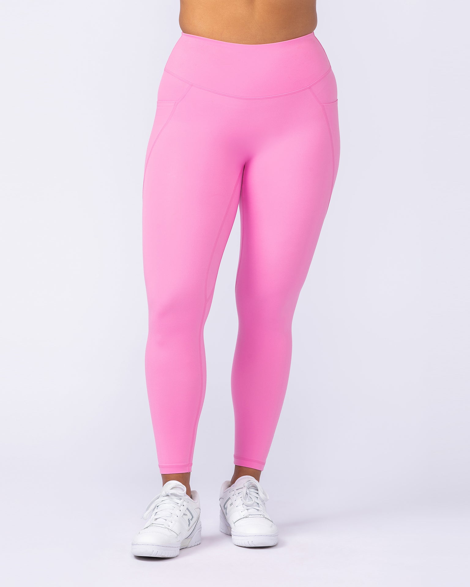 Booty Shaper Pocket Ankle Length Leggings - Hollywood Pink-Leggings-XXS-112405HWPNK-XXS-MNAPPRL32848-3-Muscle Nation
