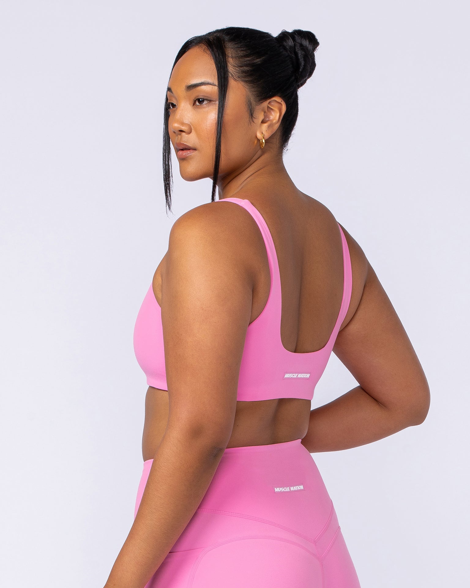 Fundamental Bra - Hollywood Pink-Sports Bras-XXS-112410HWPNK-XXS-MNAPPRL32992-3-Muscle Nation