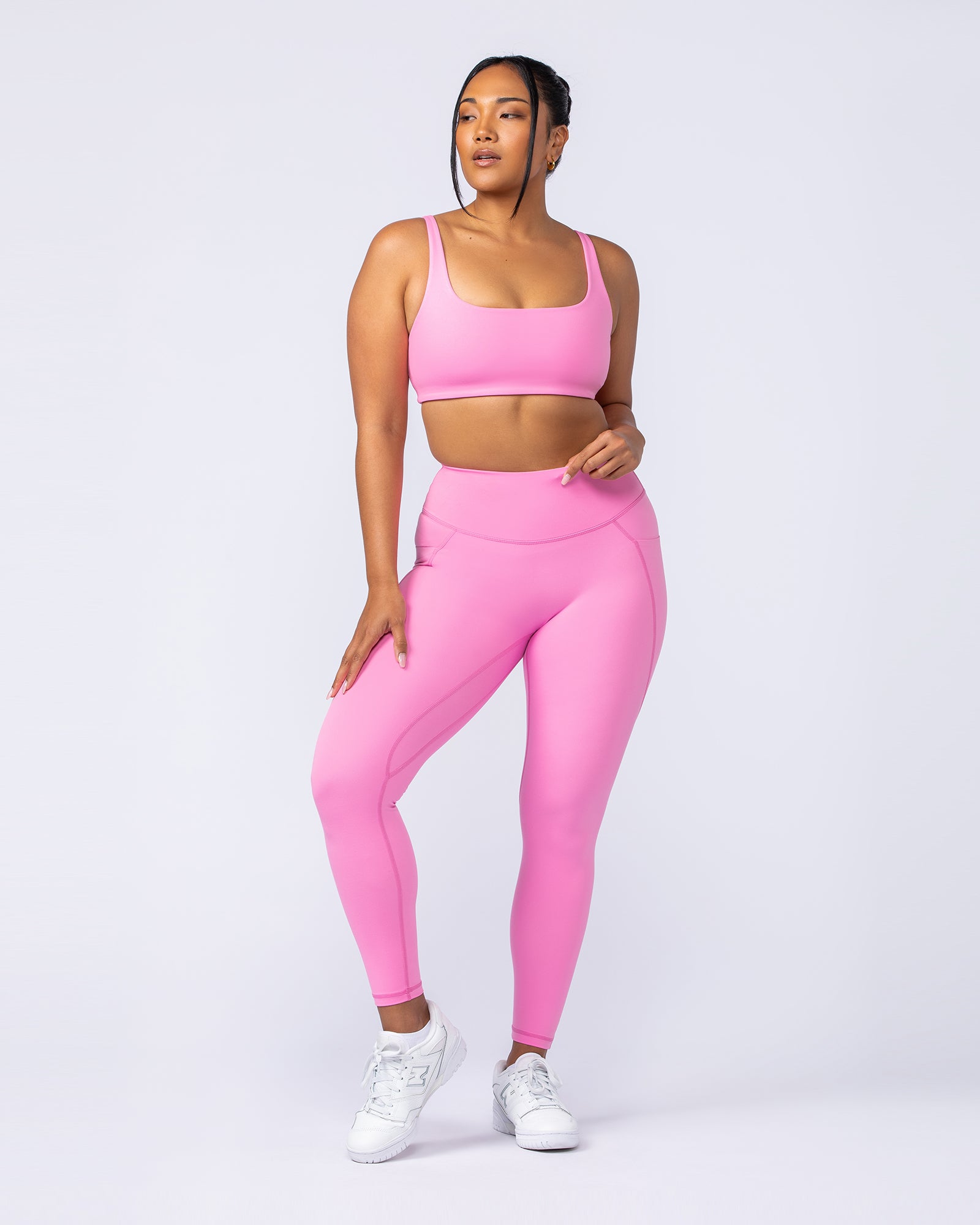 Pink ankle length leggings best sale