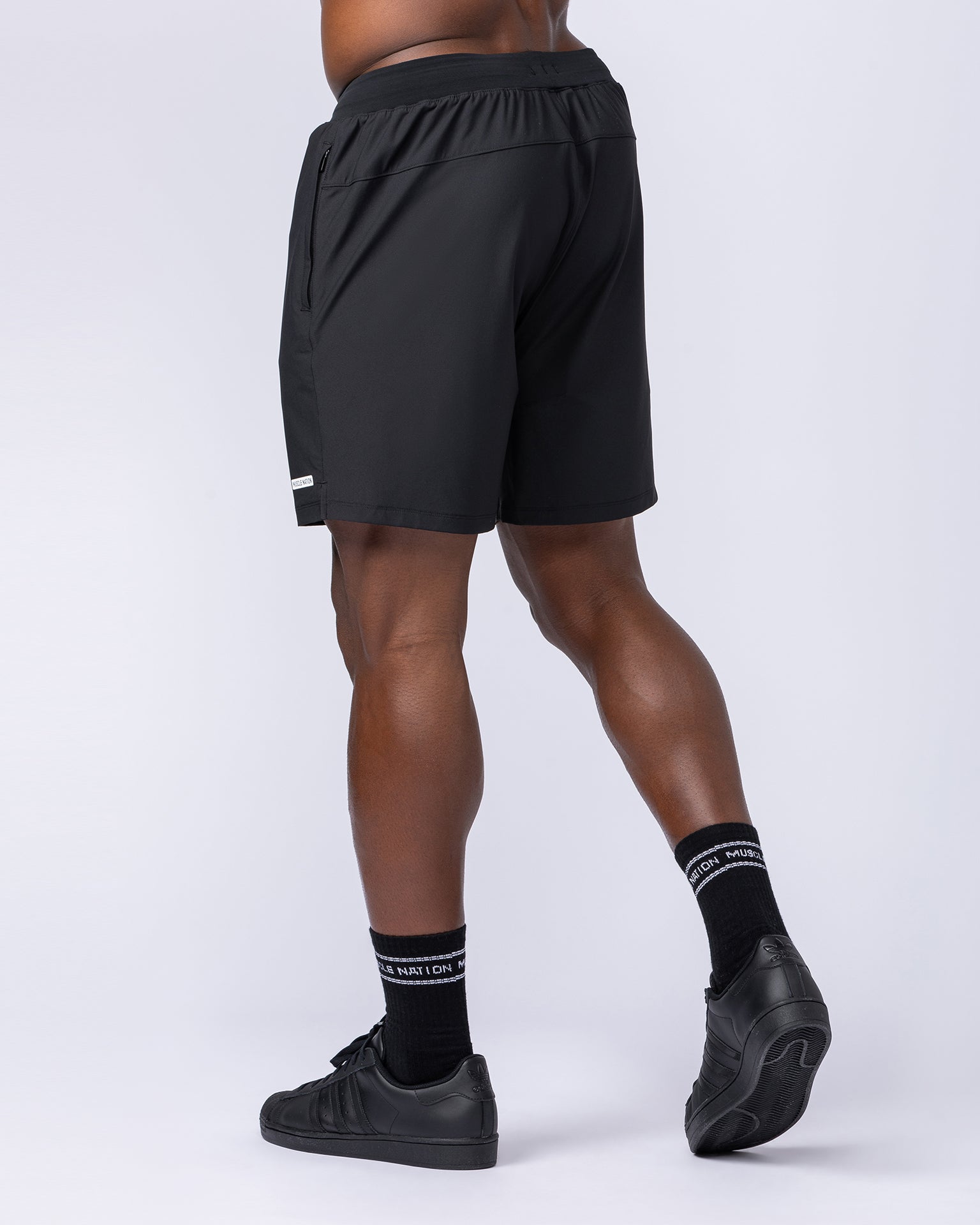 On Repeat Training 7" Shorts - Black-Shorts-S-112465BLK-S-MNAPPRL35690-4-Muscle Nation