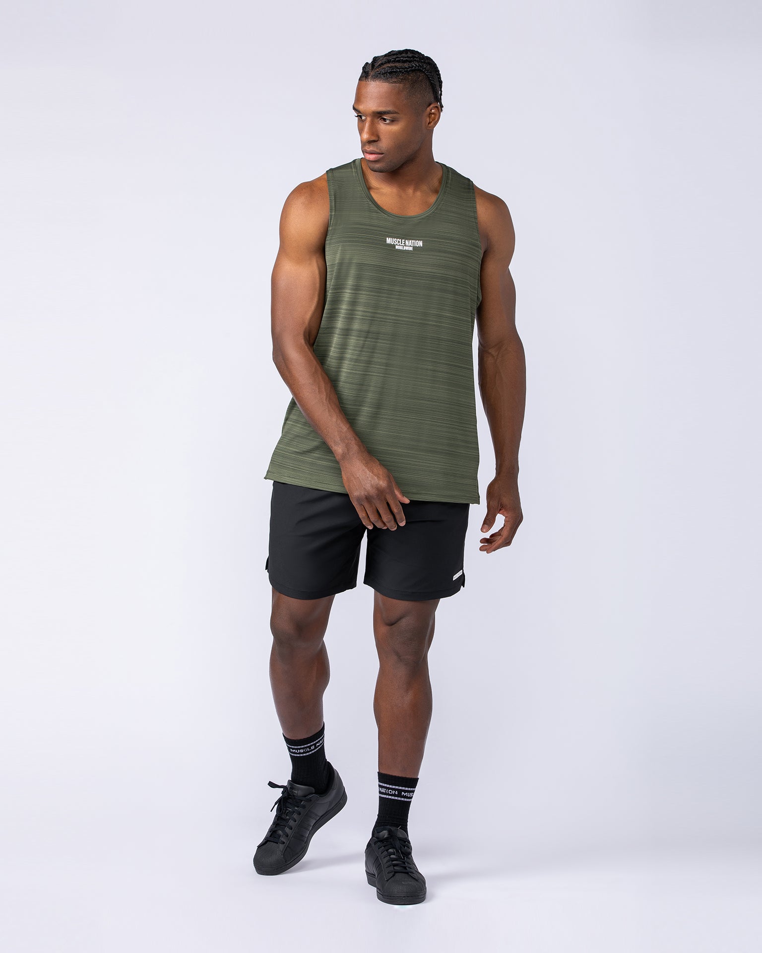 Worldwide Active Tank - Dark Khaki-Singlets & Tanks-S-112468DKHAKI-S-MNAPPRL34947-5-Muscle Nation