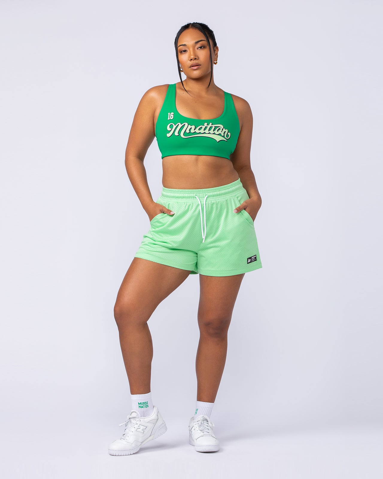 Hoops 3" Shorts - Lime Splice-Shorts-XXS-112446LIMSPLC-XXS-MNAPPRL33505-6-Muscle Nation