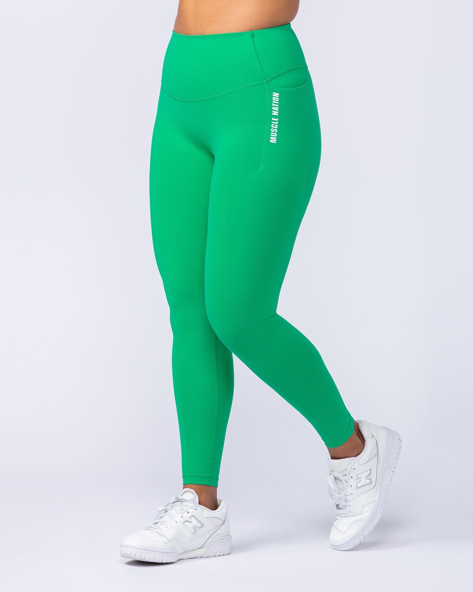 Core Pocket Ankle Length Leggings - Clover-Leggings-XXS-112442CLVR-XXS-MNAPPRL33433-2-Muscle Nation