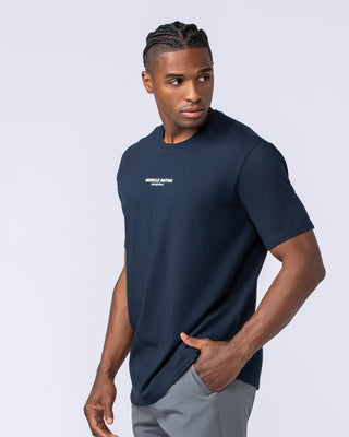 Staple Condition Tee - Navy-T-Shirts-S-112483NAVY-S-MNAPPRL35116-2-Muscle Nation