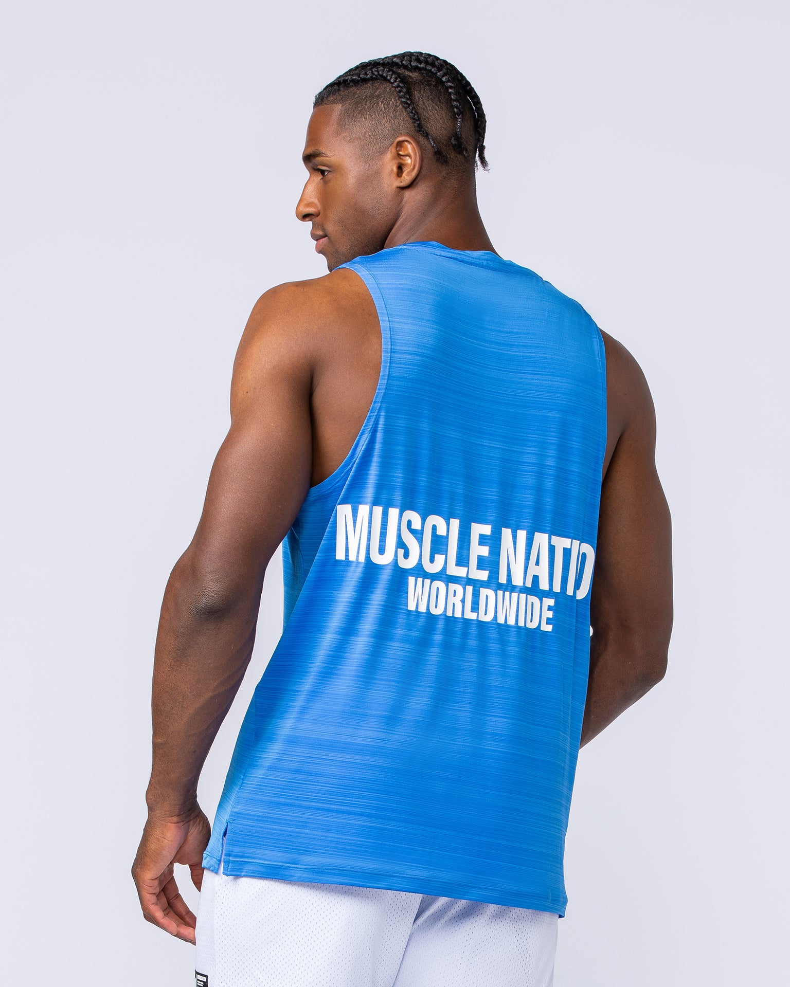 Worldwide Active Tank - Azure Blue-Singlets & Tanks-S-112468AZRBLU-S-MNAPPRL34961-4-Muscle Nation